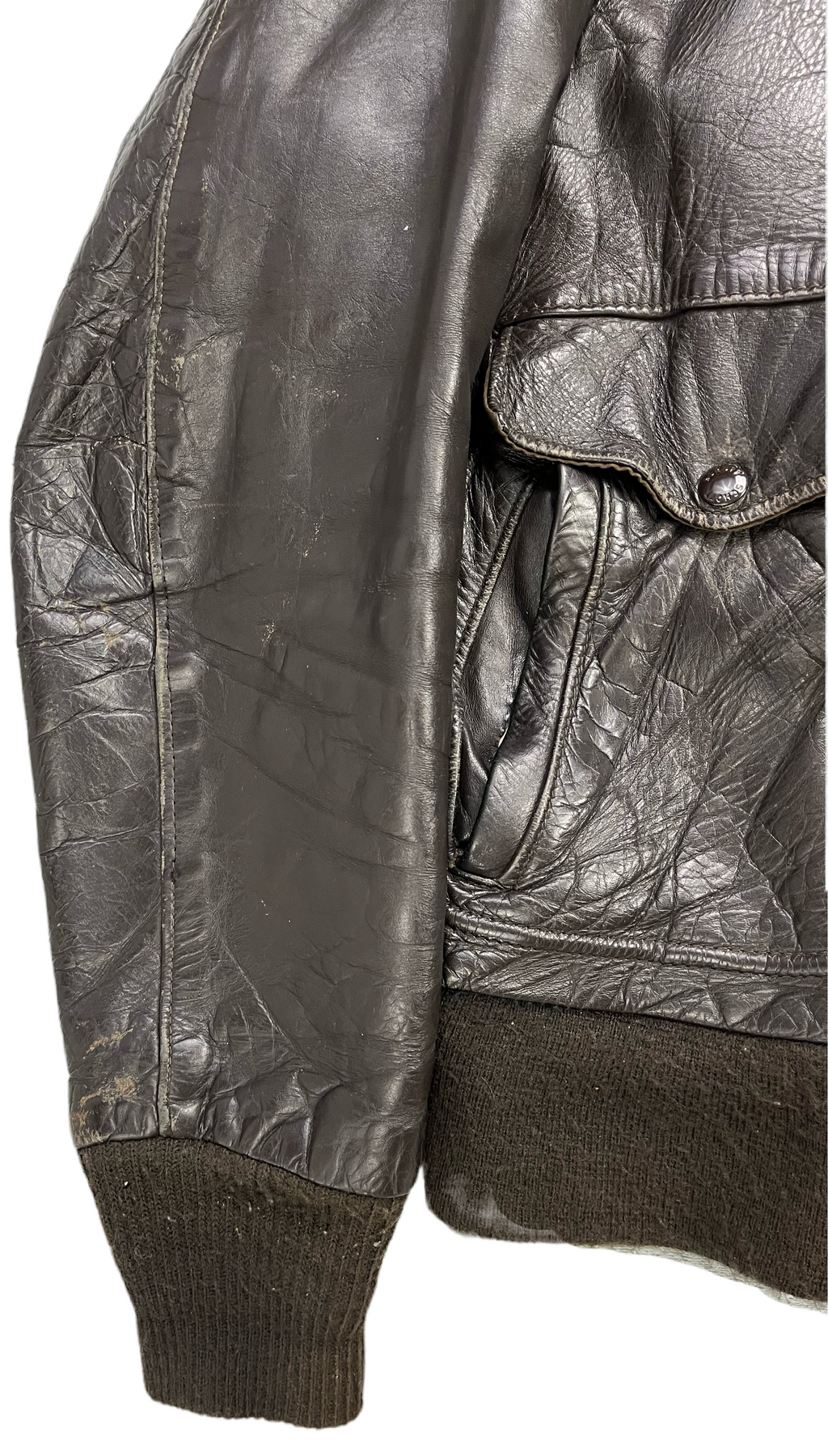 Schott Vintage Echtlederjacke 184 Gefüttert 90s Braun-Schwarz M