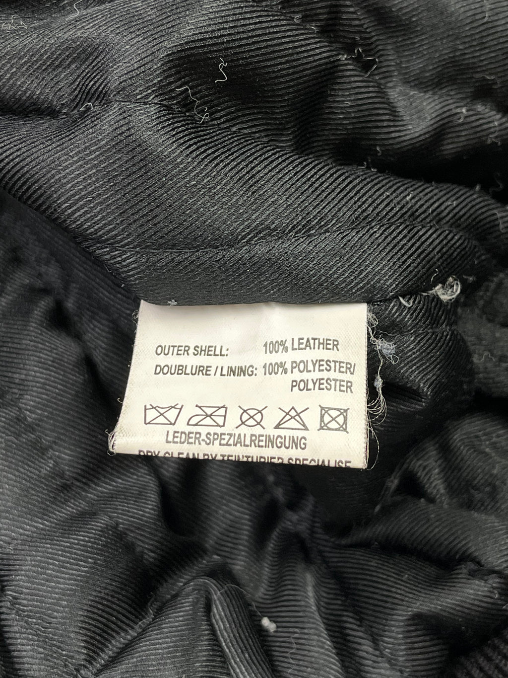 Daven Vintage Echtlederjacke College 90s Schwarz M