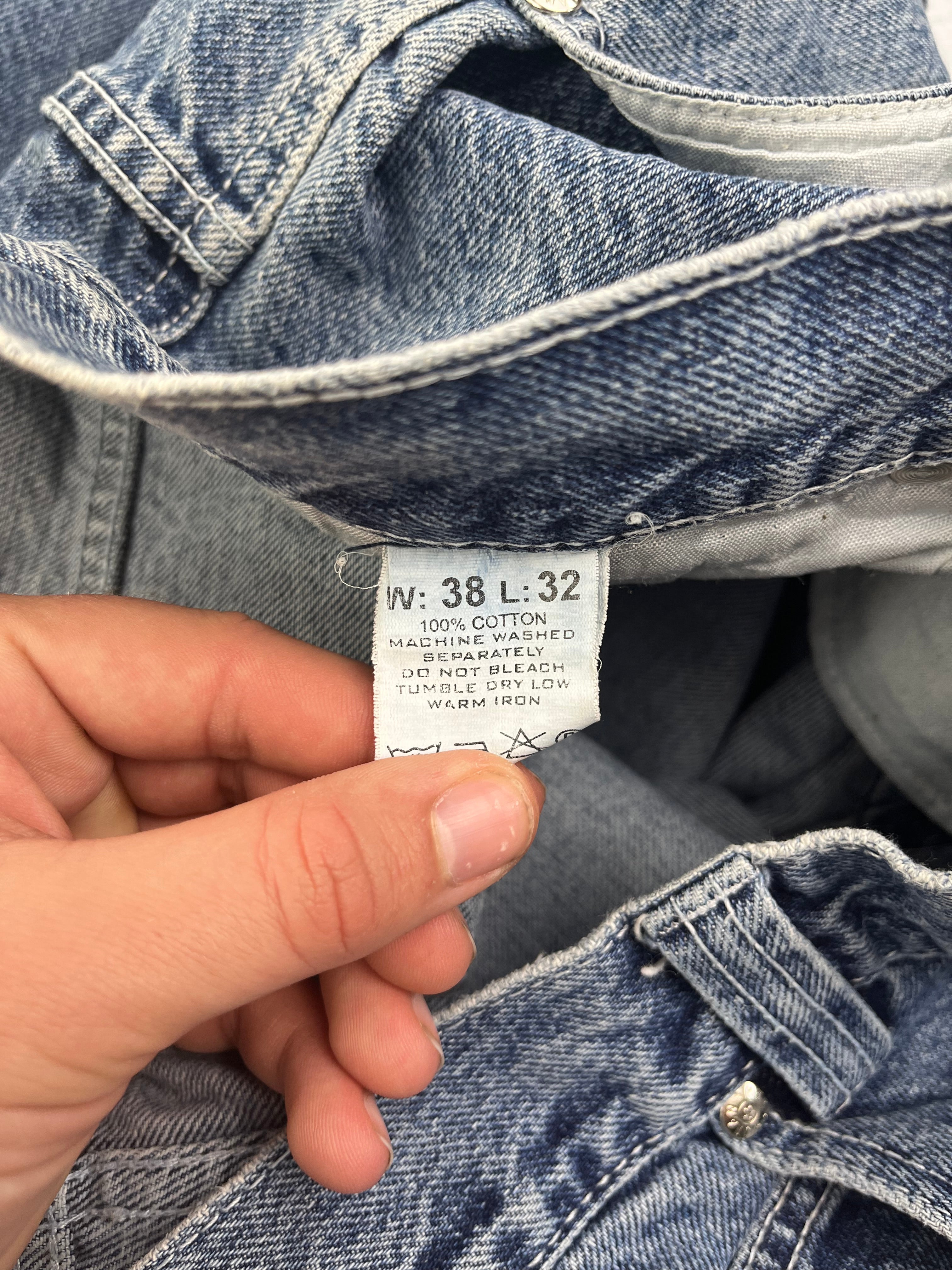 Southpole Vintage Baggy Jeans Bestickt 90s Blau L