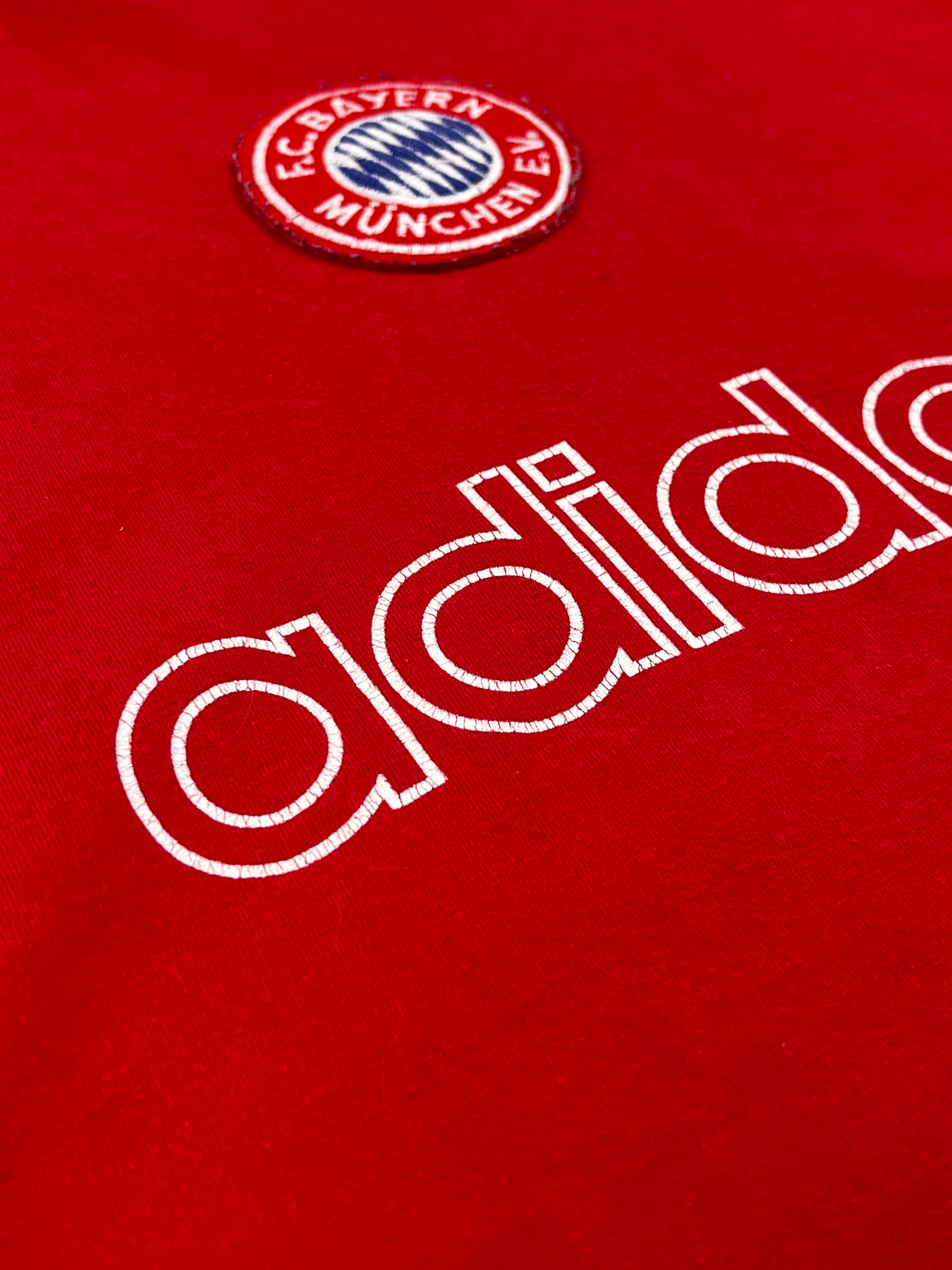 Adidas Vintage FC Bayern T-Shirt 90s Blau Rot M