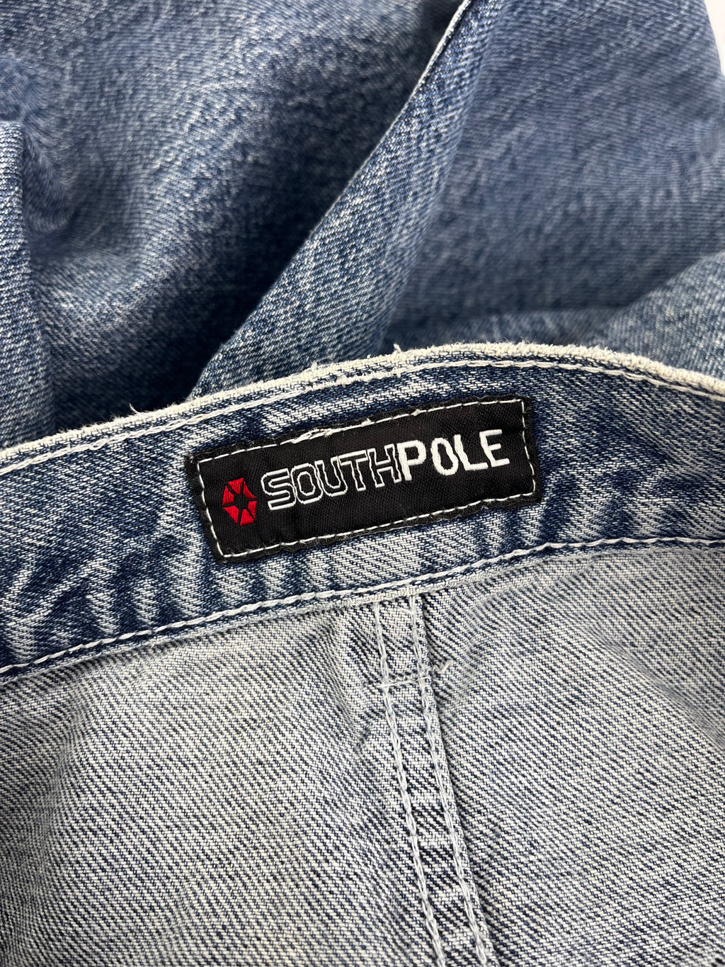 Southpole Vintage Baggy Jeans Bestickt 90s Blau L