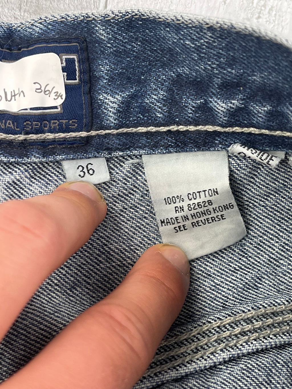 Southpole Vintage Baggy Jeans Bestickt Blau XL