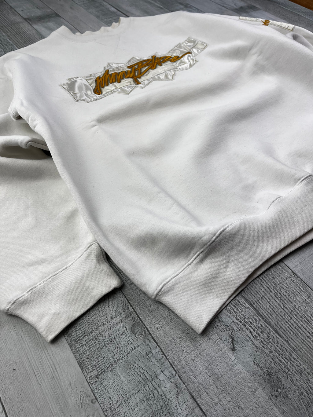 Johnny Blaze Vintage Sweater 90s Weiß XL