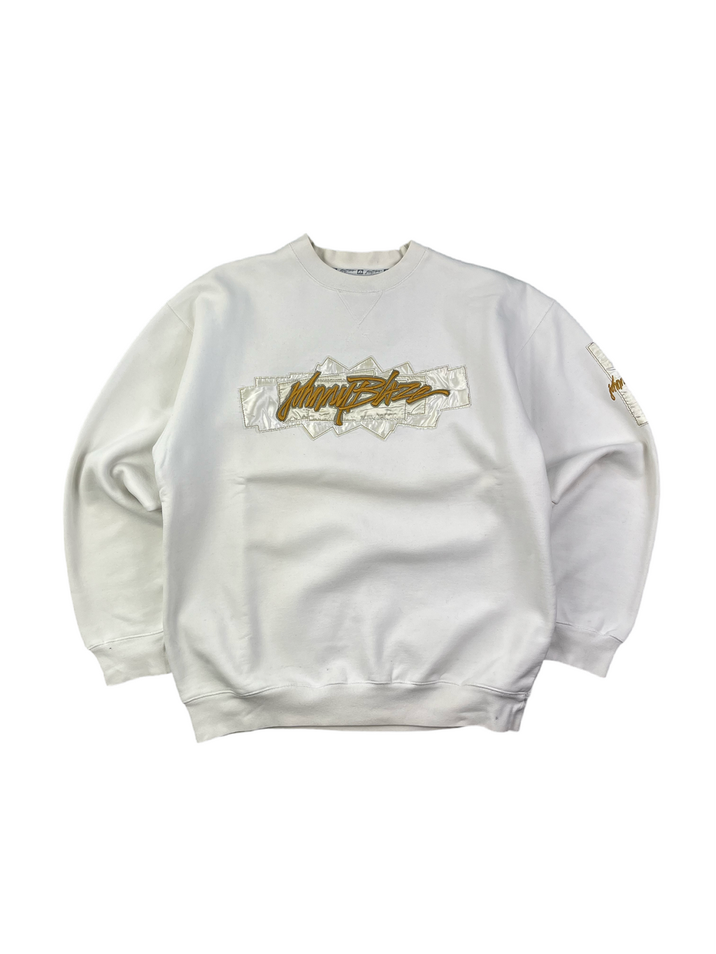 Johnny Blaze Vintage Sweater 90s Weiß XL