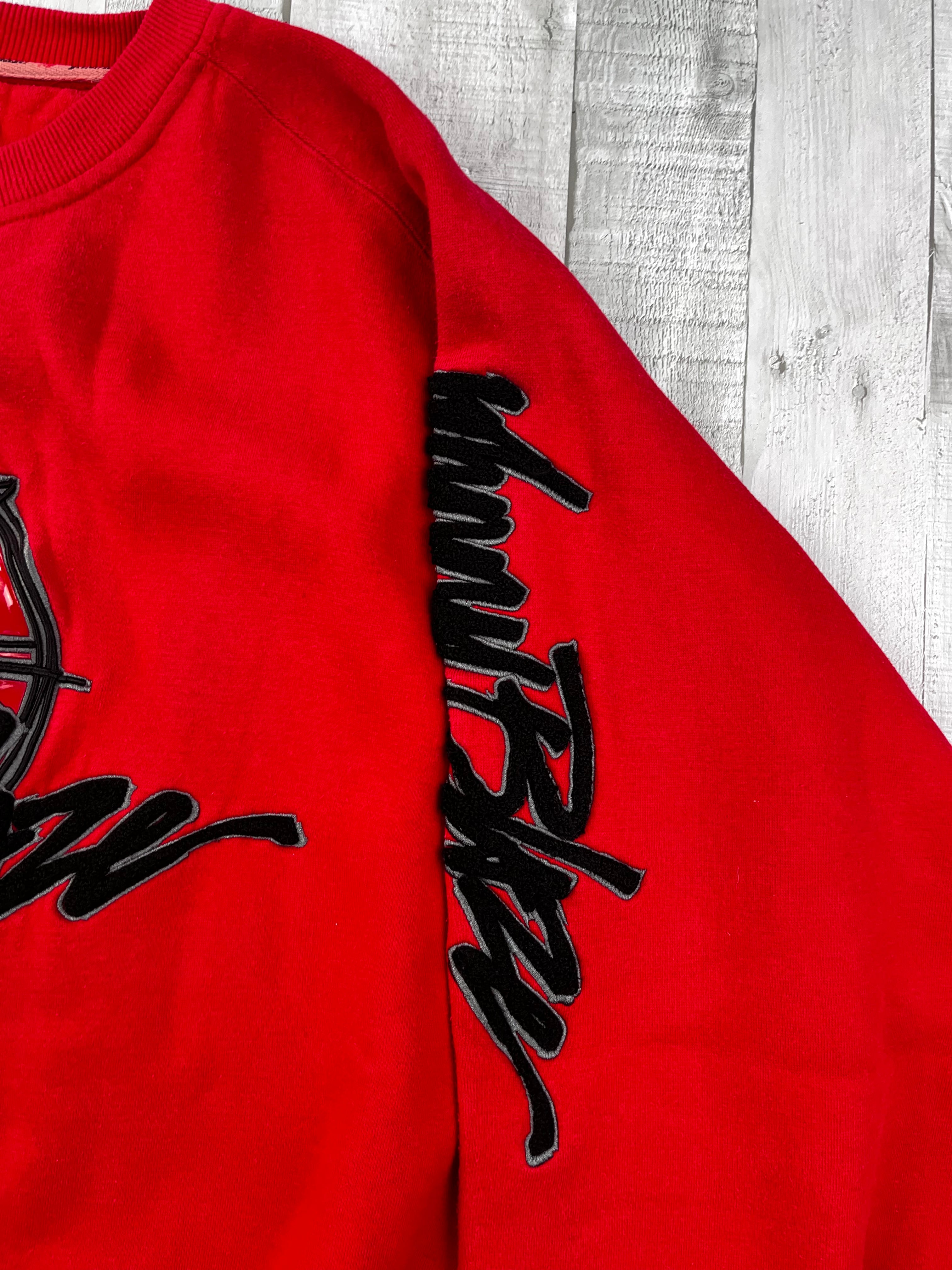 Johnny Blaze Vintage Sweater Basketball 90s Rot XXL