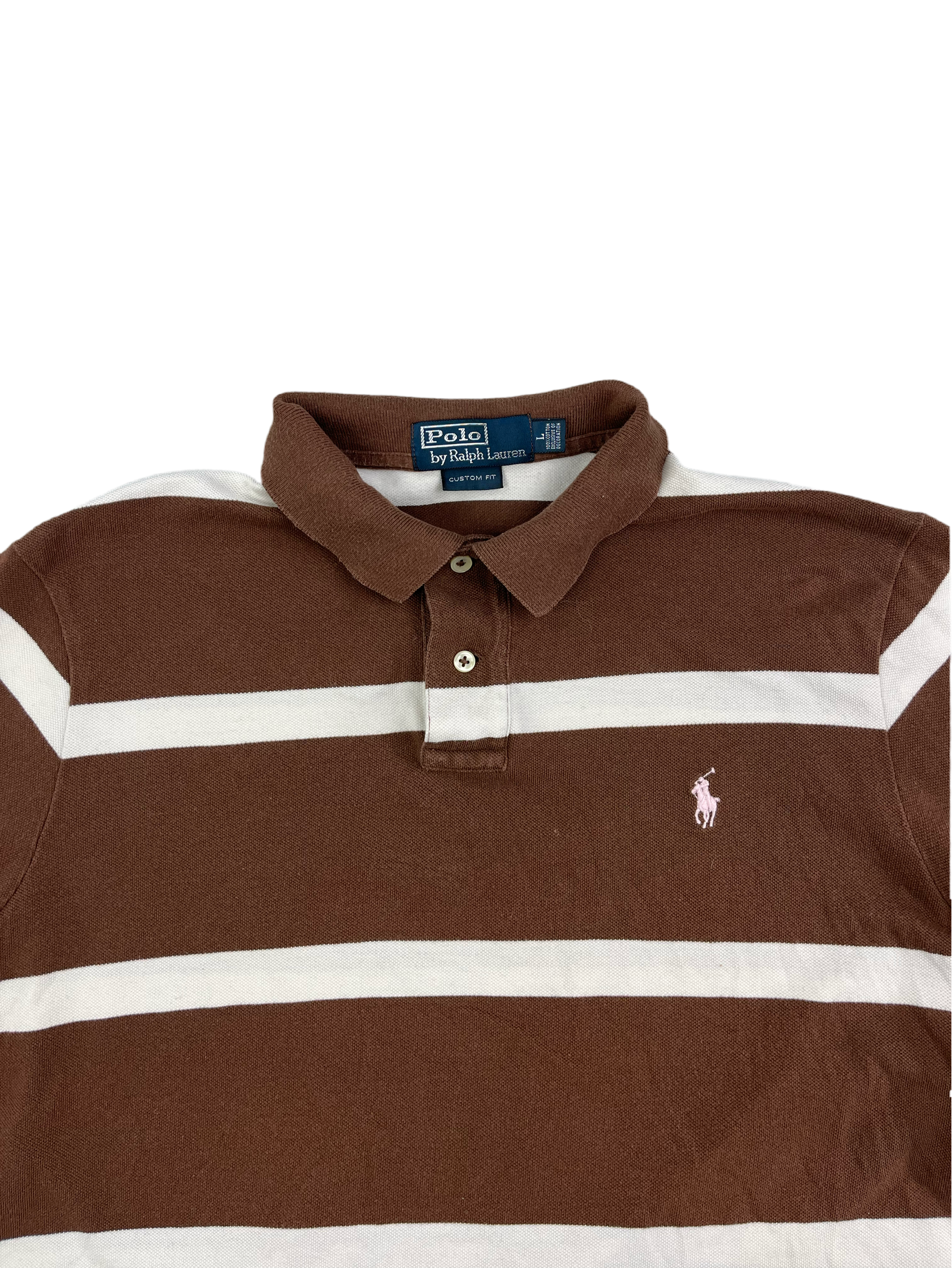 Ralph Lauren Poloshirt Gestreift Braun L