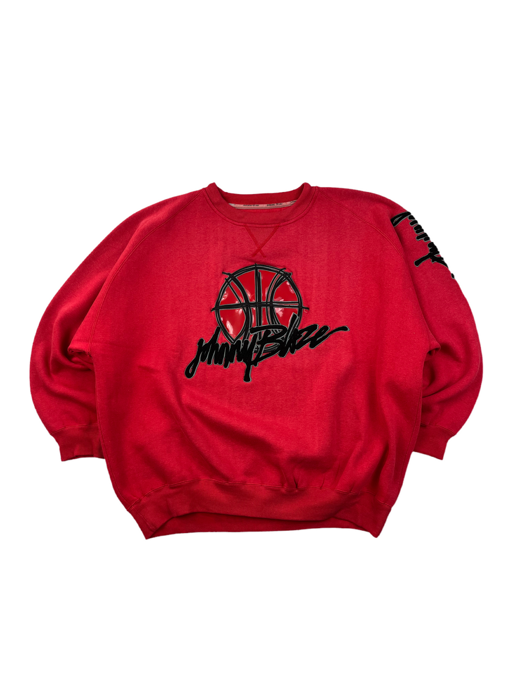 Johnny Blaze Vintage Sweater Basketball 90s Rot XXL