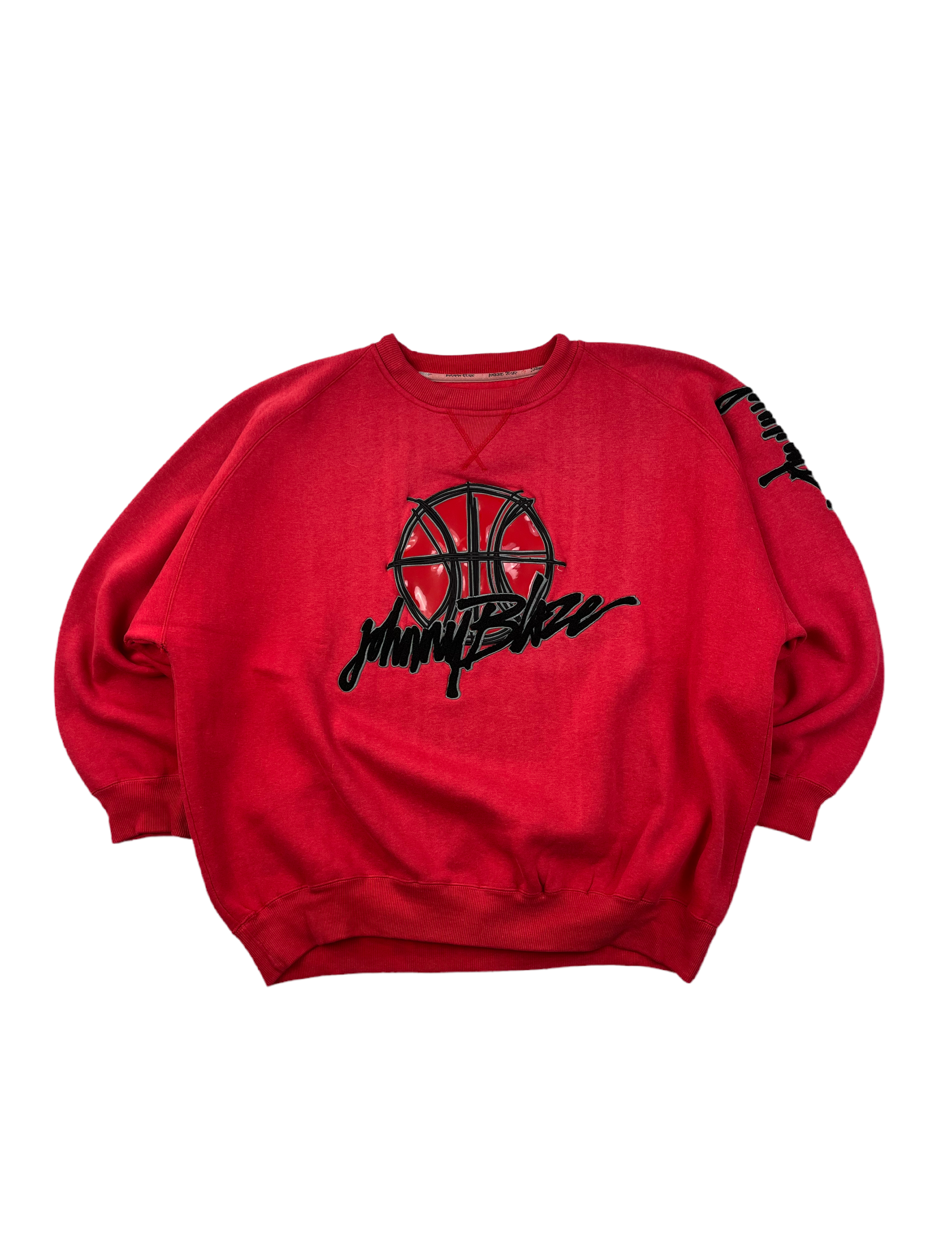 Johnny Blaze Vintage Sweater Basketball 90s Rot XXL
