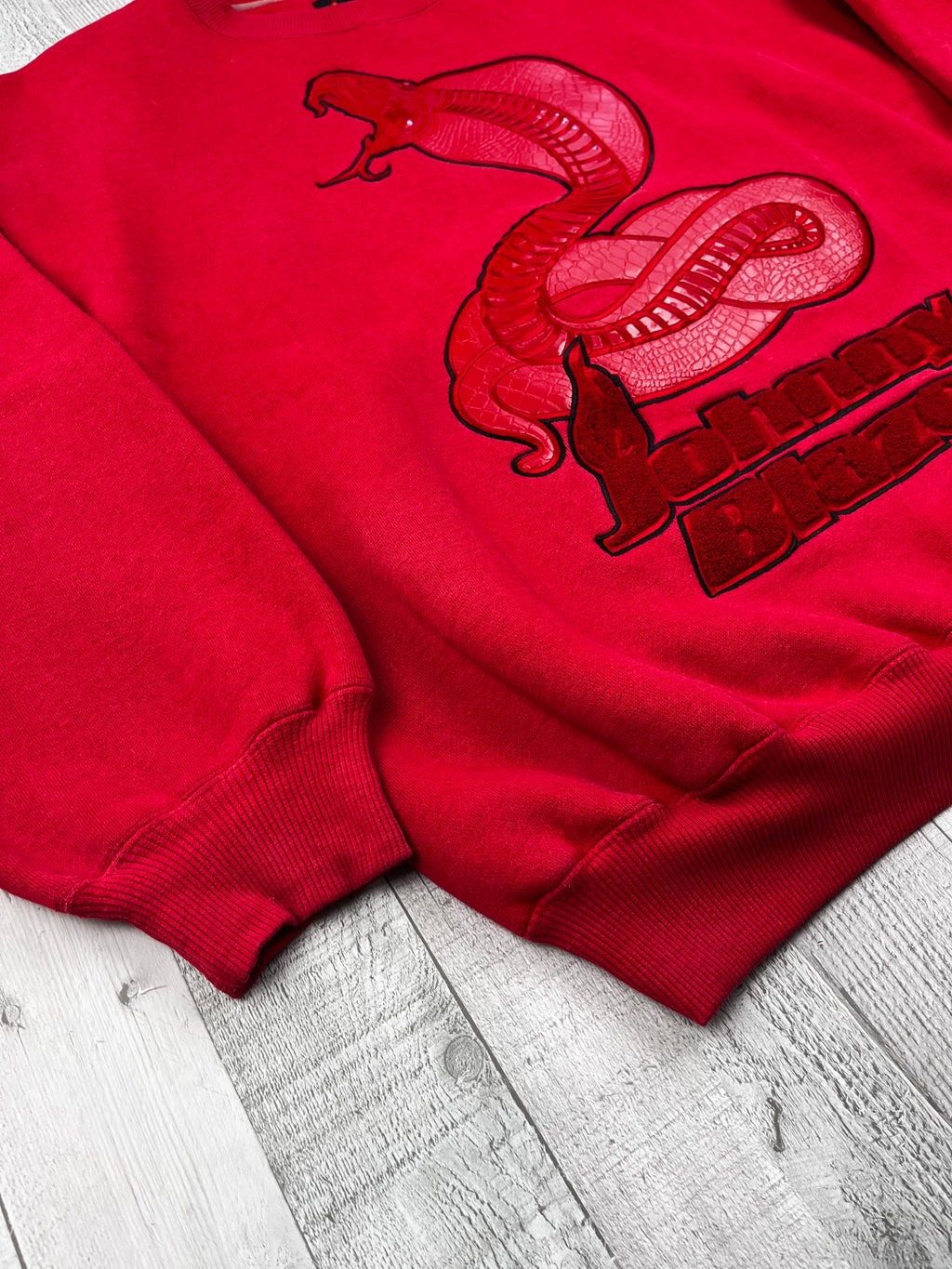 Johnny Blaze Vintage Sweater 90s Cobra Rot L