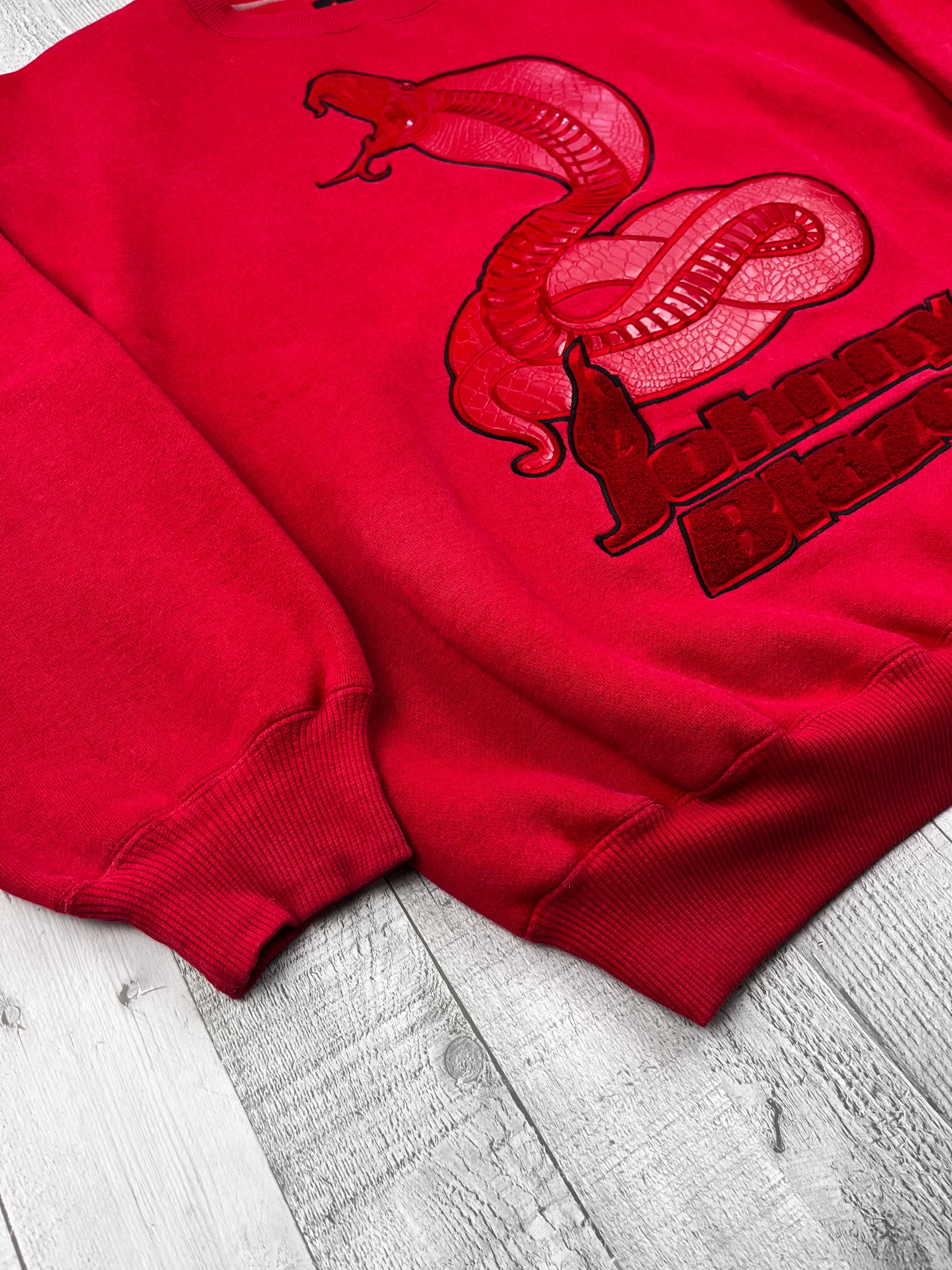 Johnny Blaze Vintage Sweater 90s Cobra Rot L