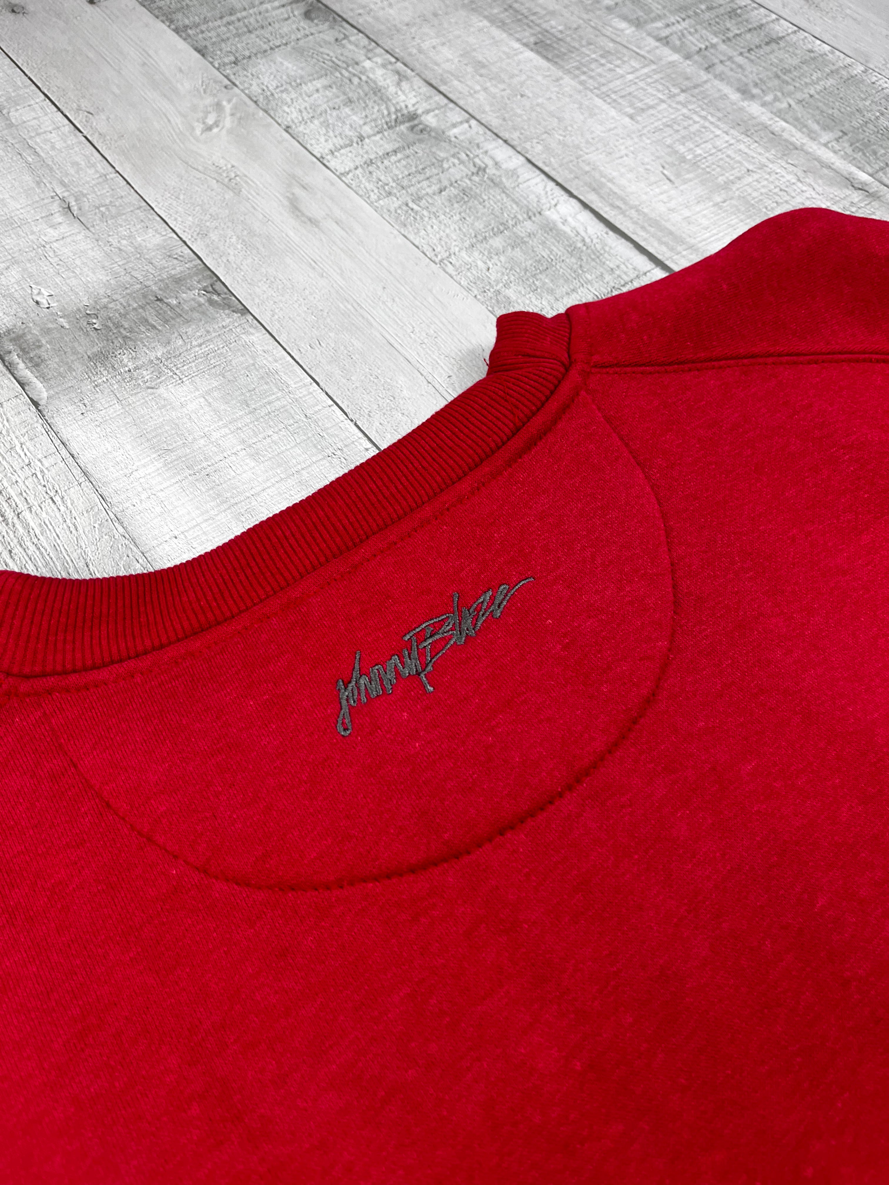 Johnny Blaze Vintage Sweater Basketball 90s Rot XXL