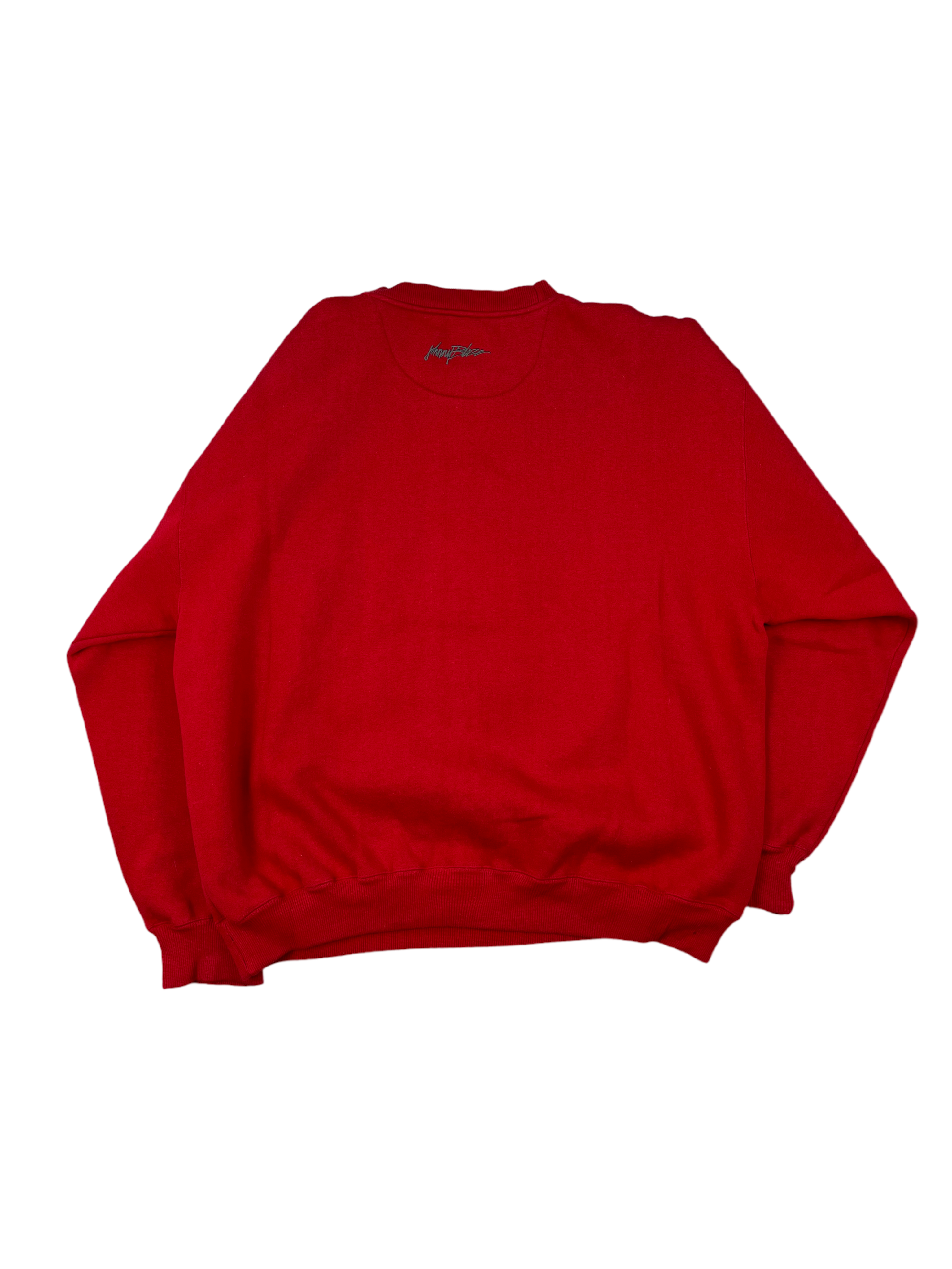 Johnny Blaze Vintage Sweater Bestickt 90s Rot XL