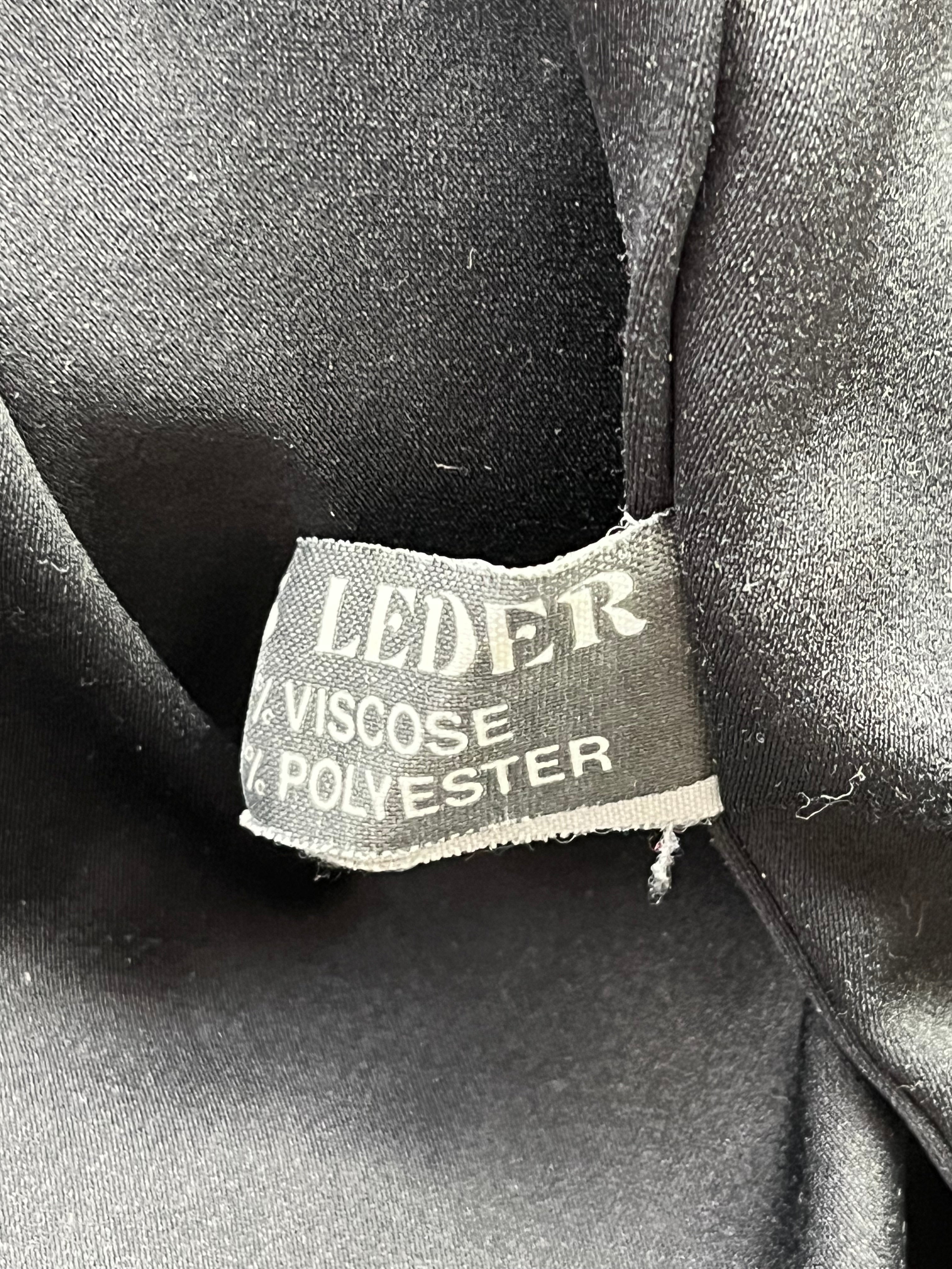 Oskar Vintage Echtlederjacke 90s Schwarz Blau XL