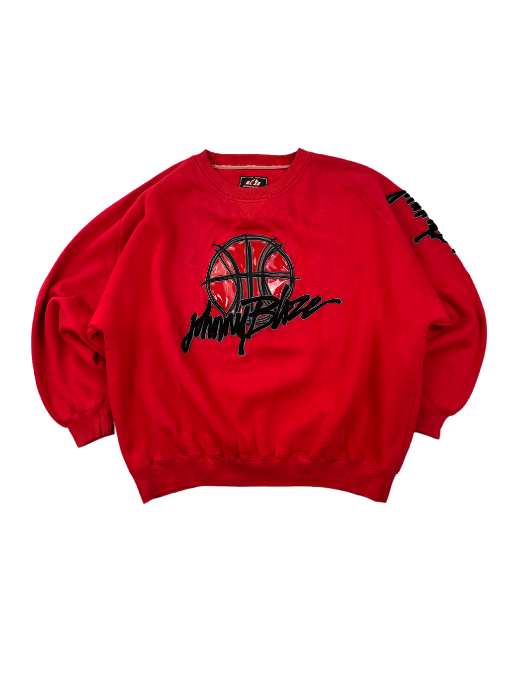 Johnny Blaze Vintage Sweater Basketball 90s Rot XXL