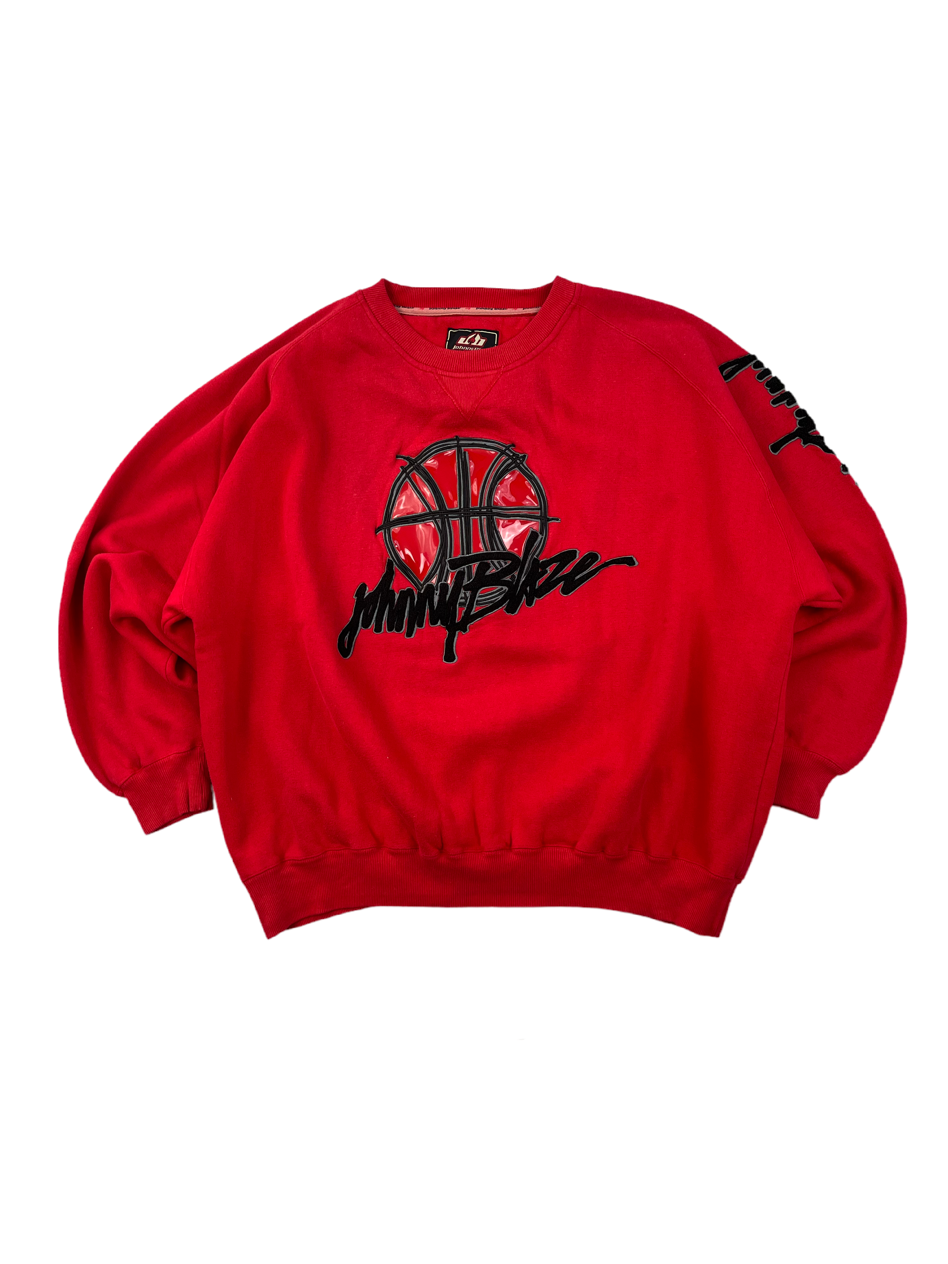 Johnny Blaze Vintage Sweater Basketball 90s Rot XXL