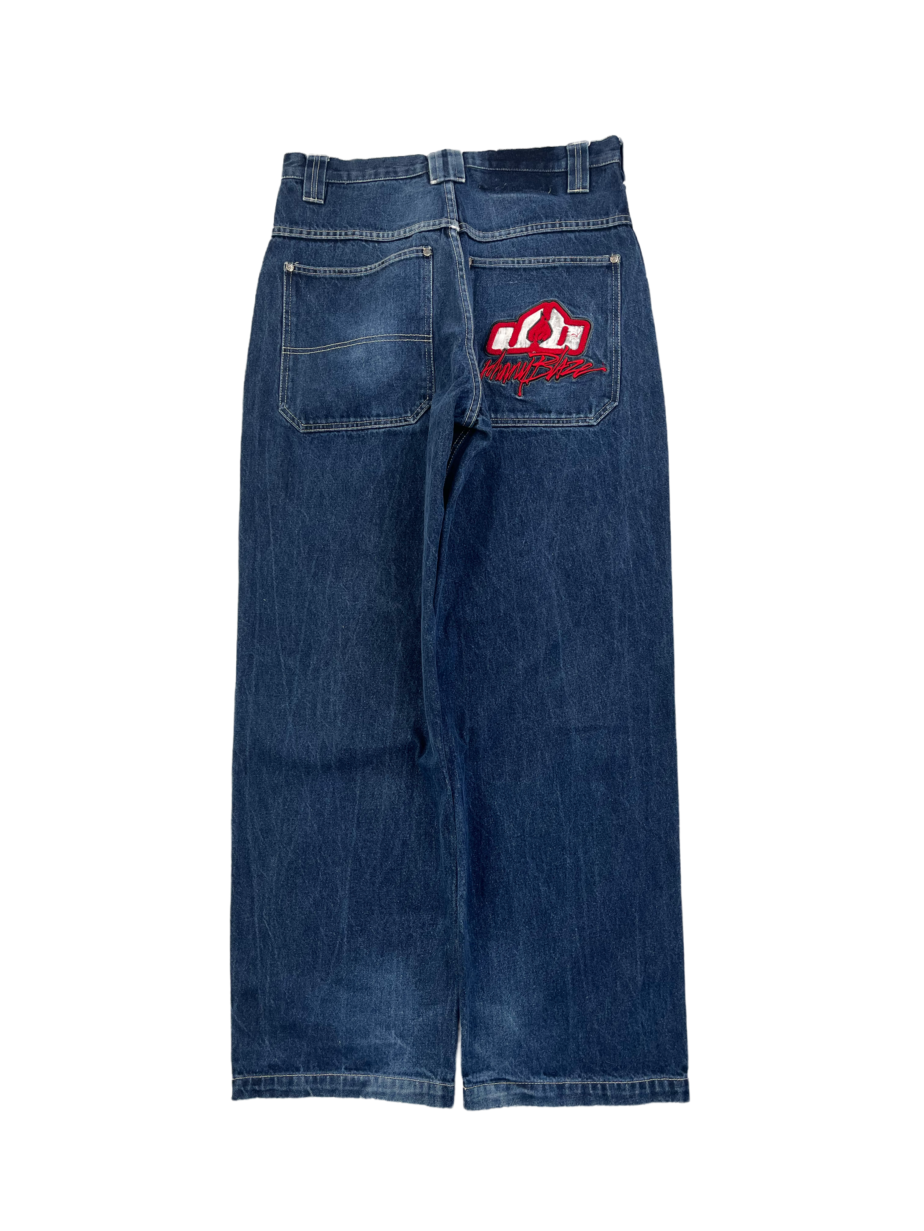 Johnny Blaze Vintage Baggy Jeans 90s Dunkelblau L