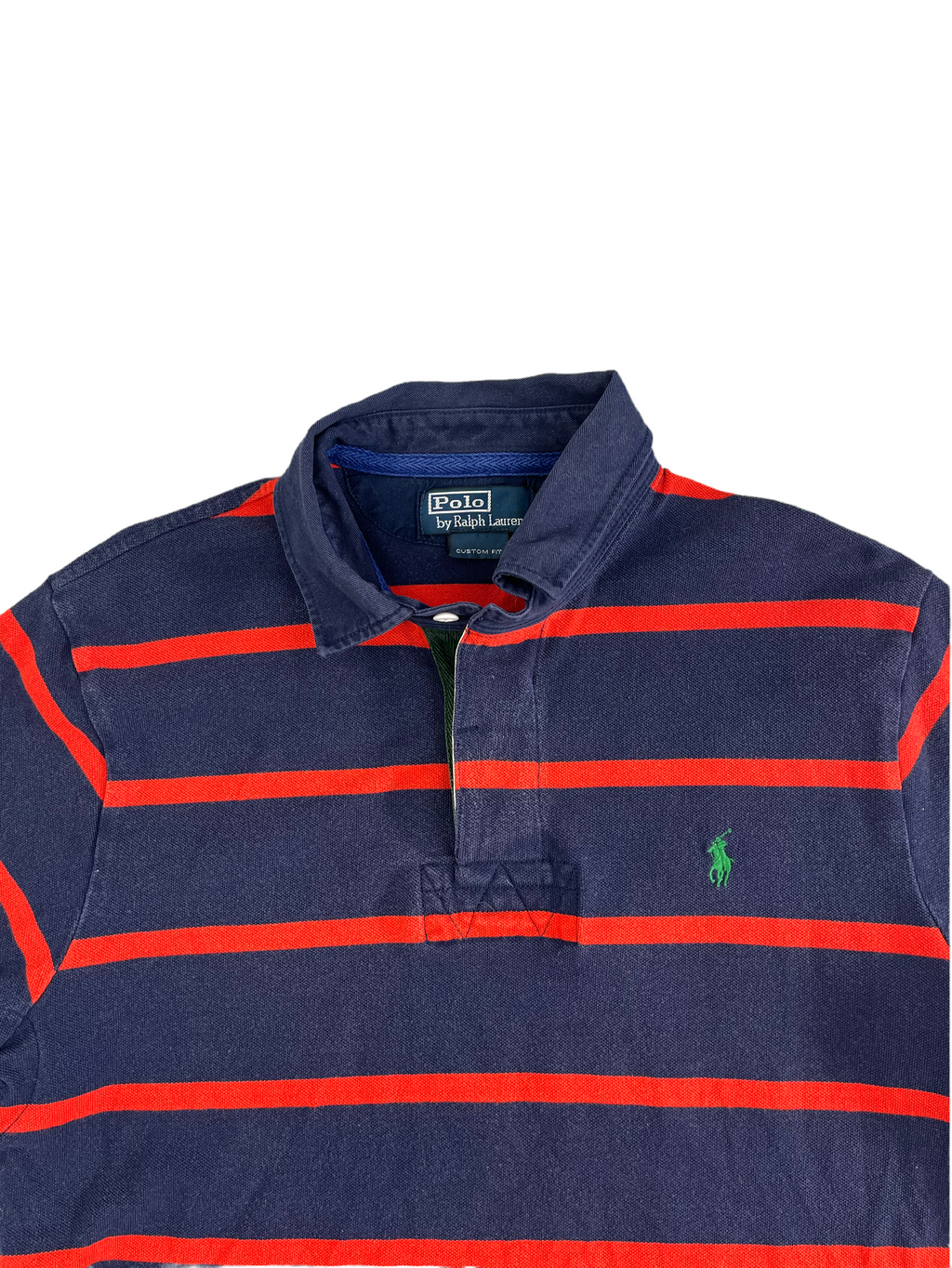 Ralph Lauren Poloshirt Gestreift Marineblau Rot L