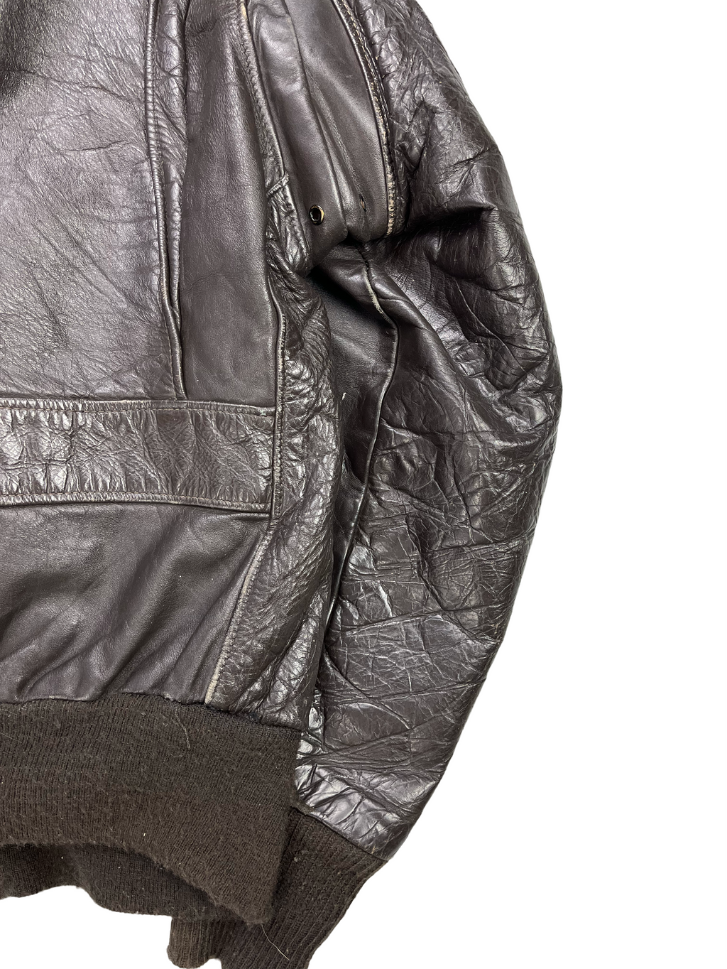 Schott Vintage Echtlederjacke 184 Gefüttert 90s Braun-Schwarz M