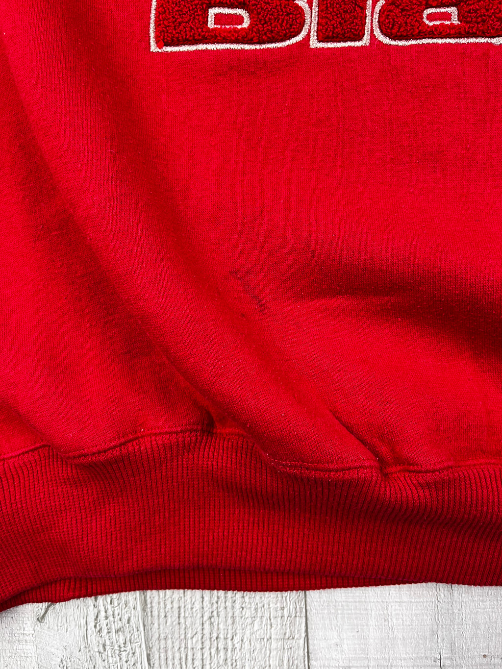 Johnny Blaze Vintage Sweater Bestickt 90s Rot XL