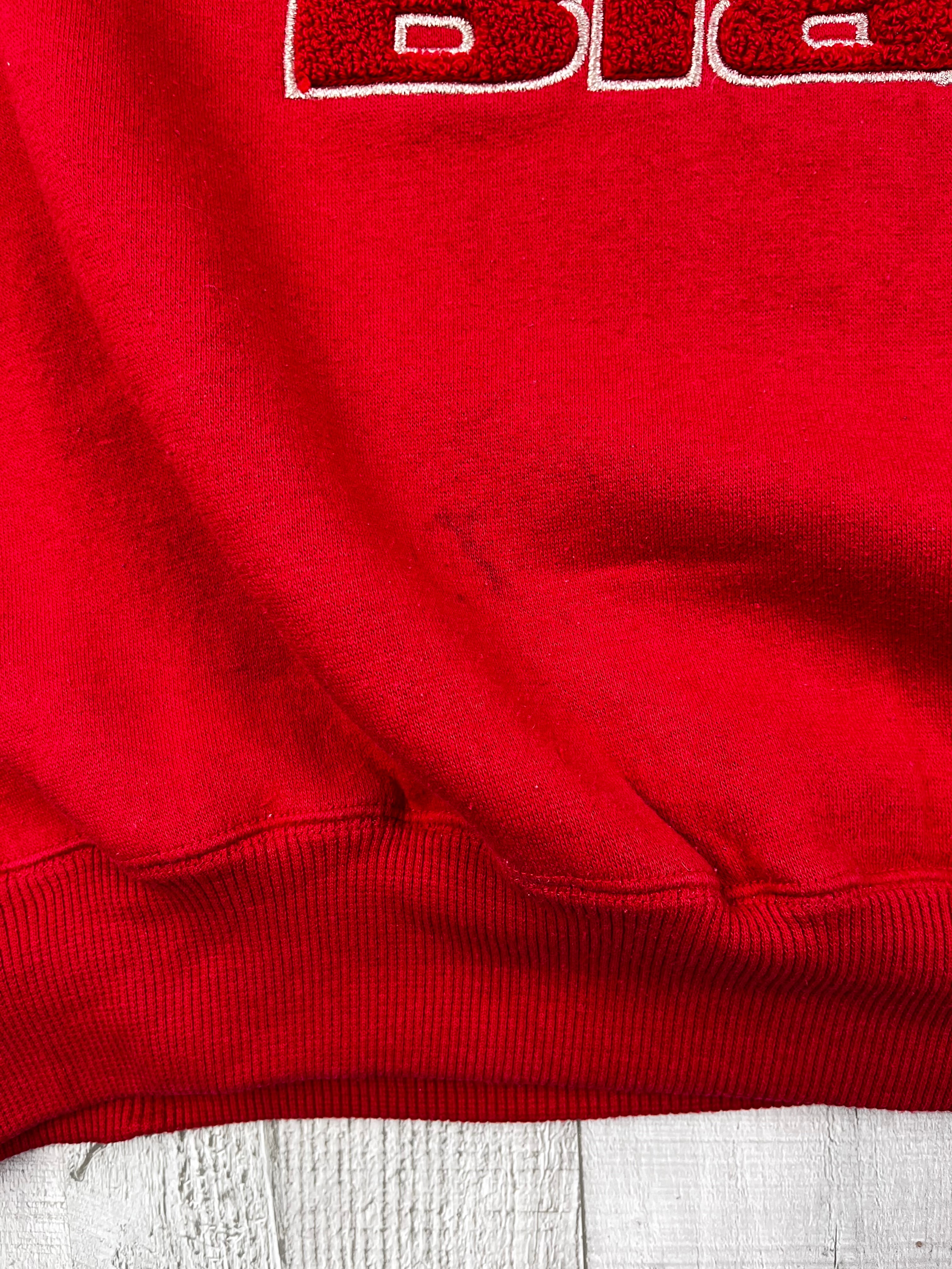 Johnny Blaze Vintage Sweater Bestickt 90s Rot XL