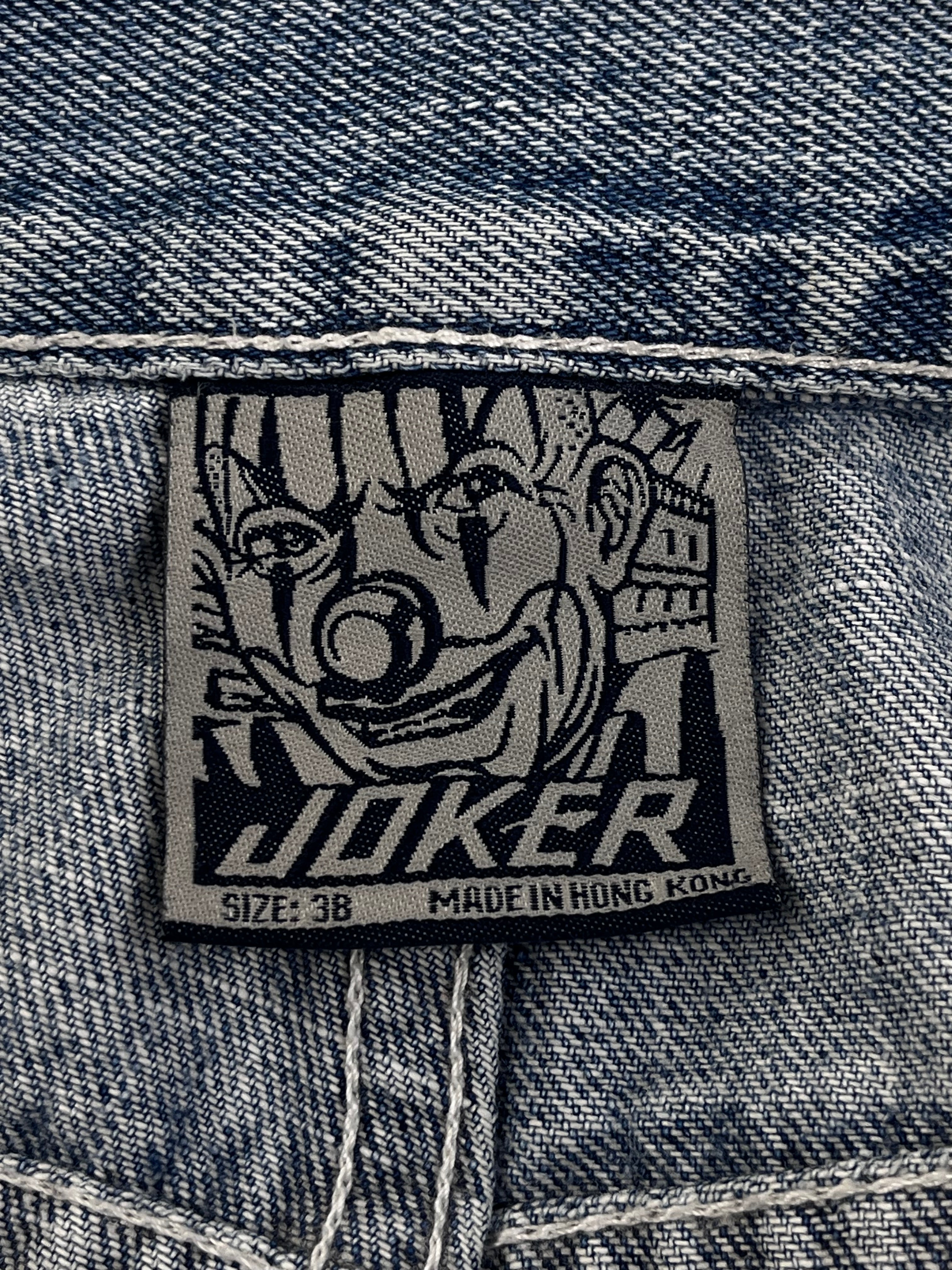 Joker Brand Vintage Baggy Jeans Bestickt Y2K Hellblau XL