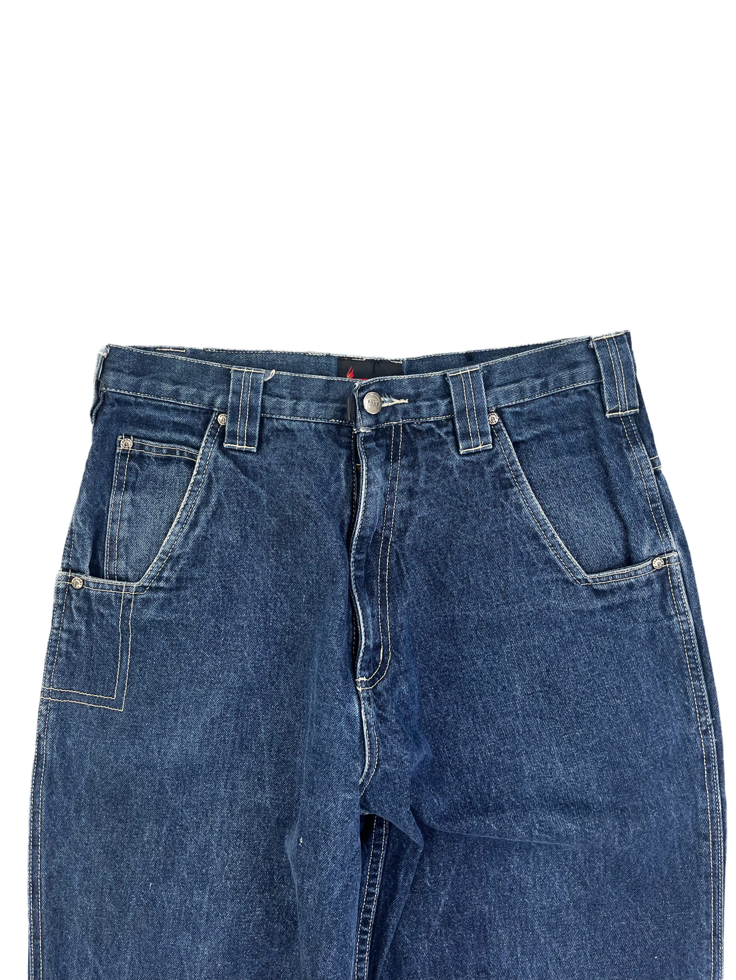 Johnny Blaze Vintage Baggy Jeans 90s Dunkelblau L