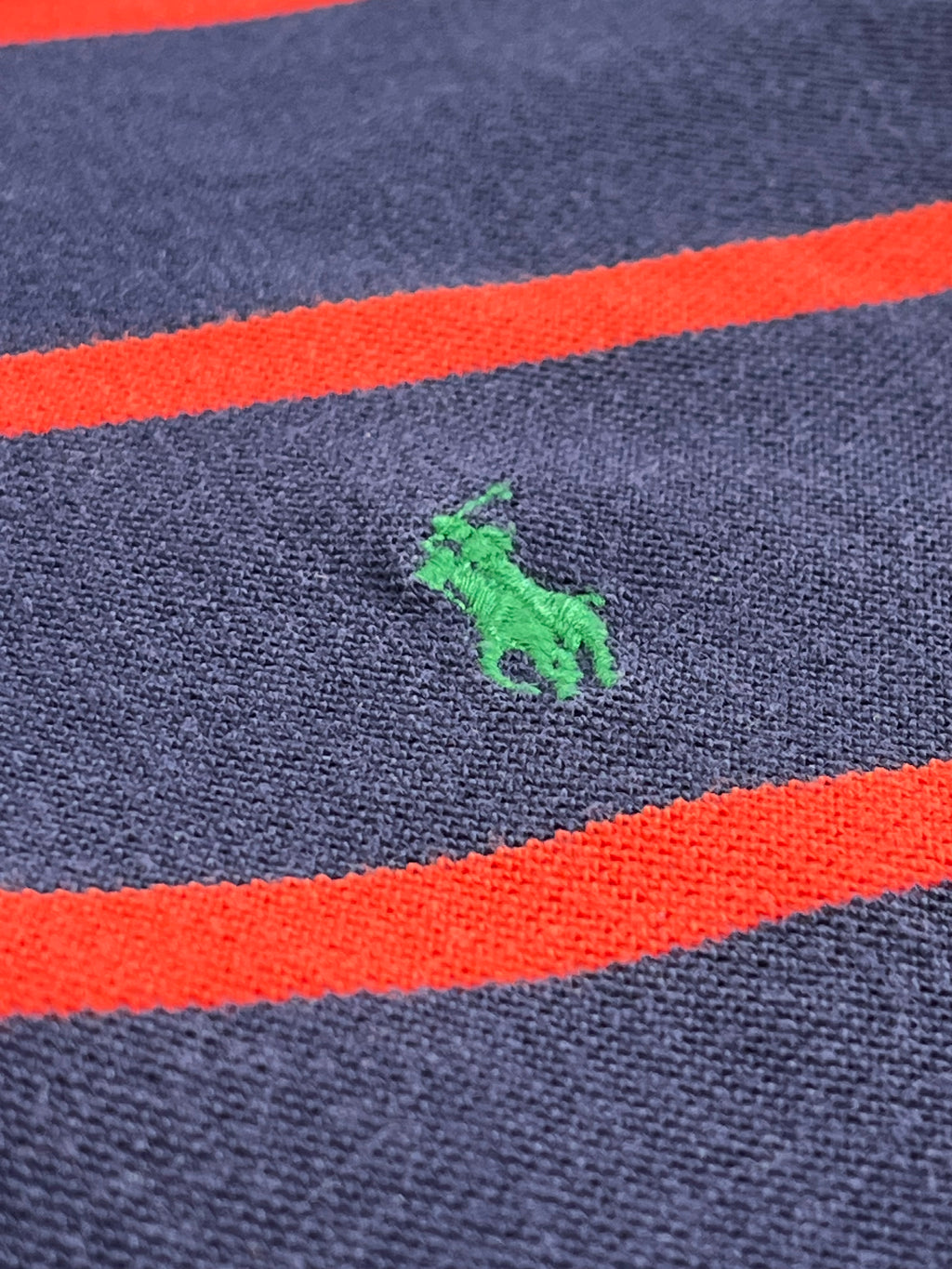 Ralph Lauren Poloshirt Gestreift Marineblau Rot L