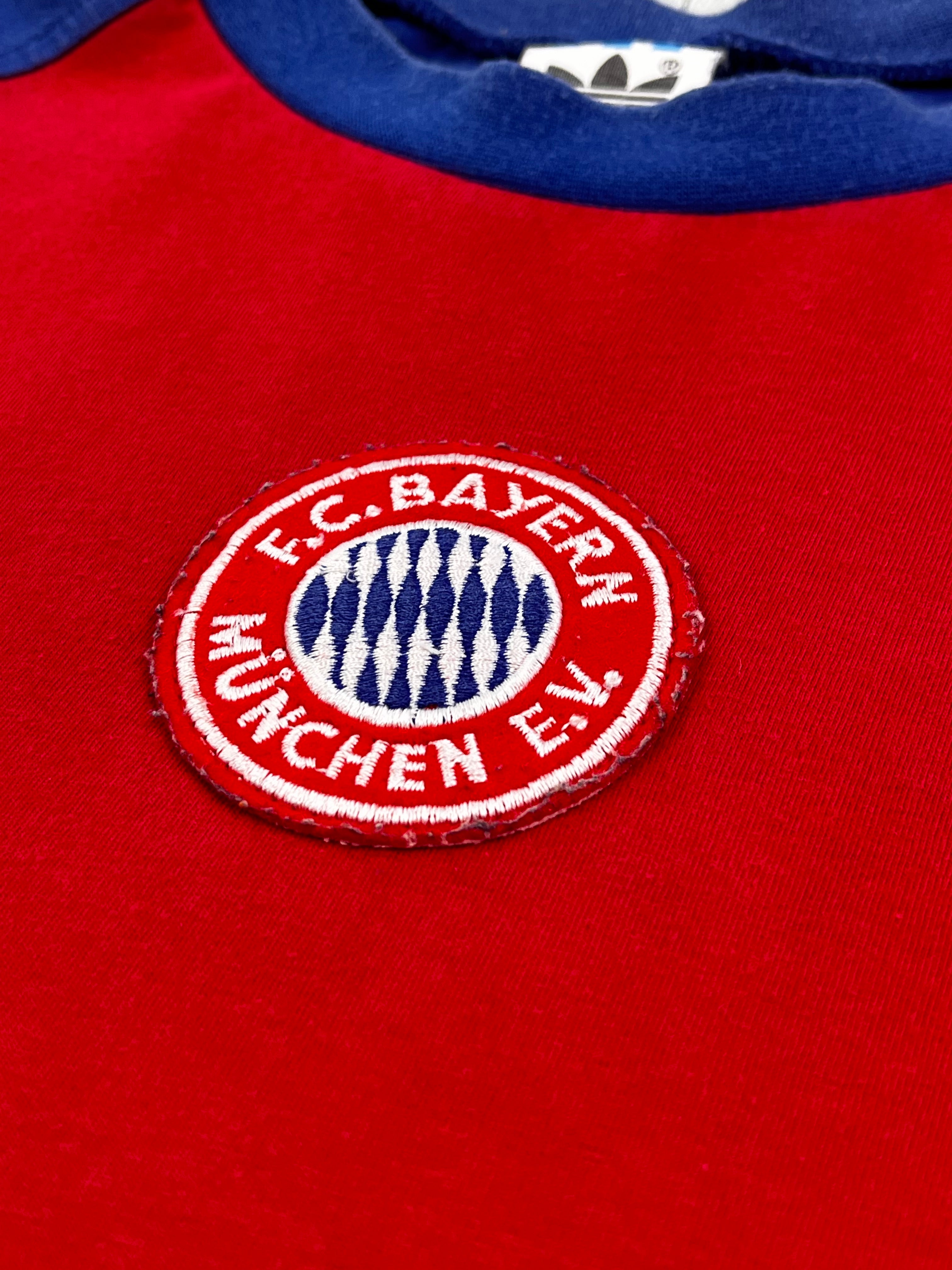 Adidas Vintage FC Bayern T-Shirt 90s Blau Rot M