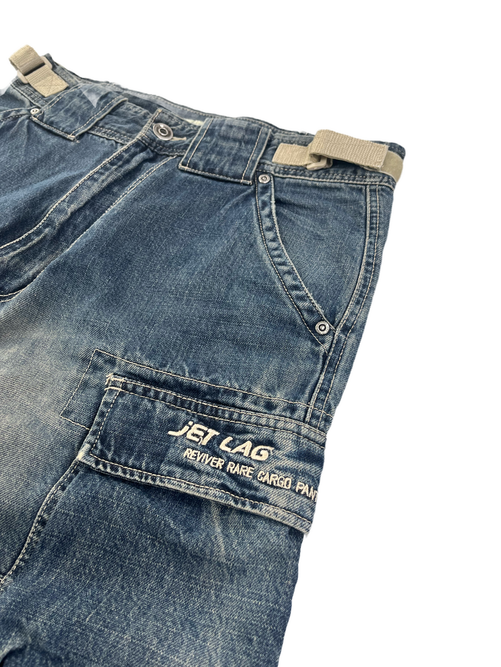 Jetlag Vintage Baggy Jeans Cargo Y2K Blau M