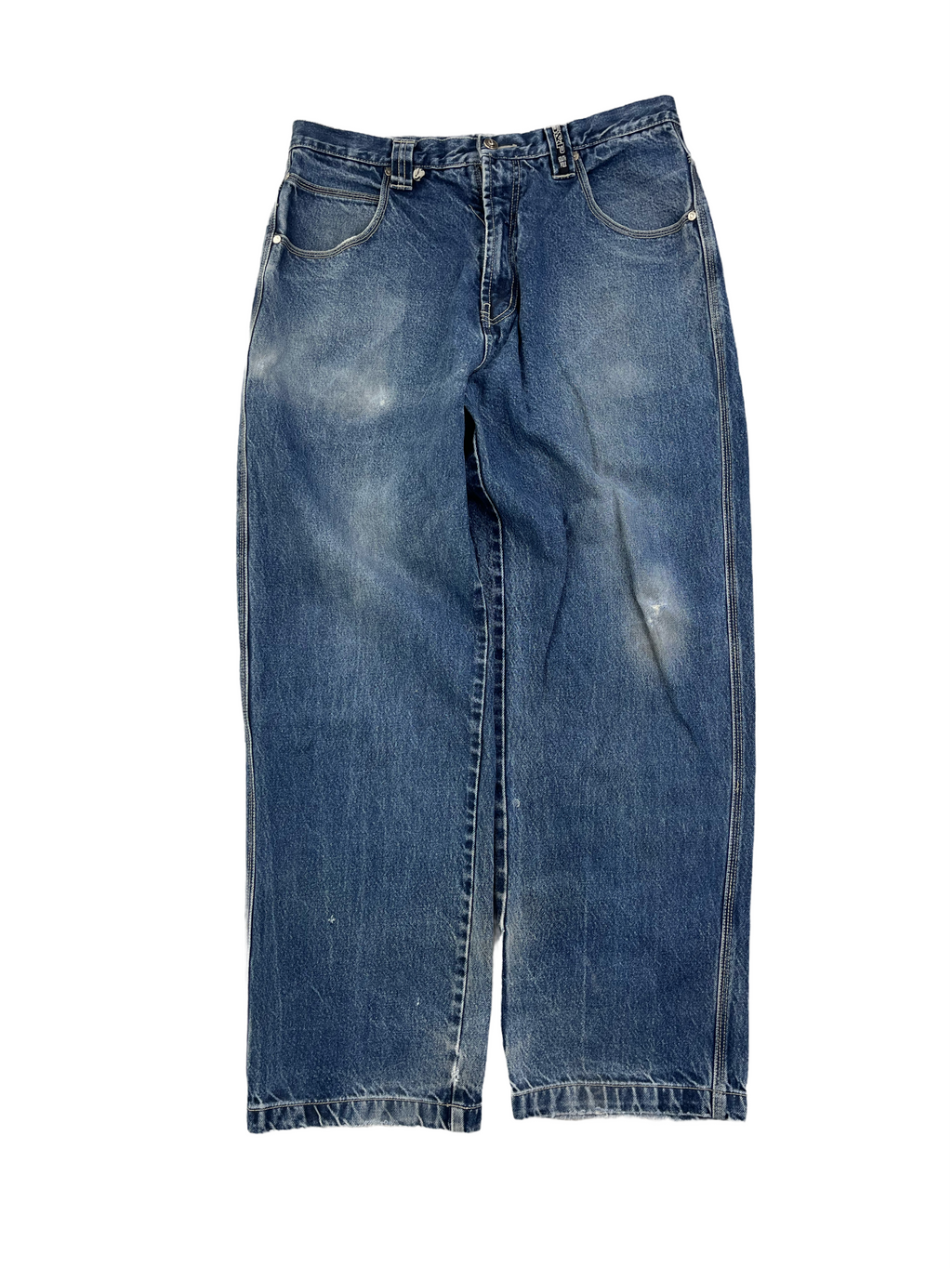 Southpole Vintage Baggy Jeans Bestickt Blau XL