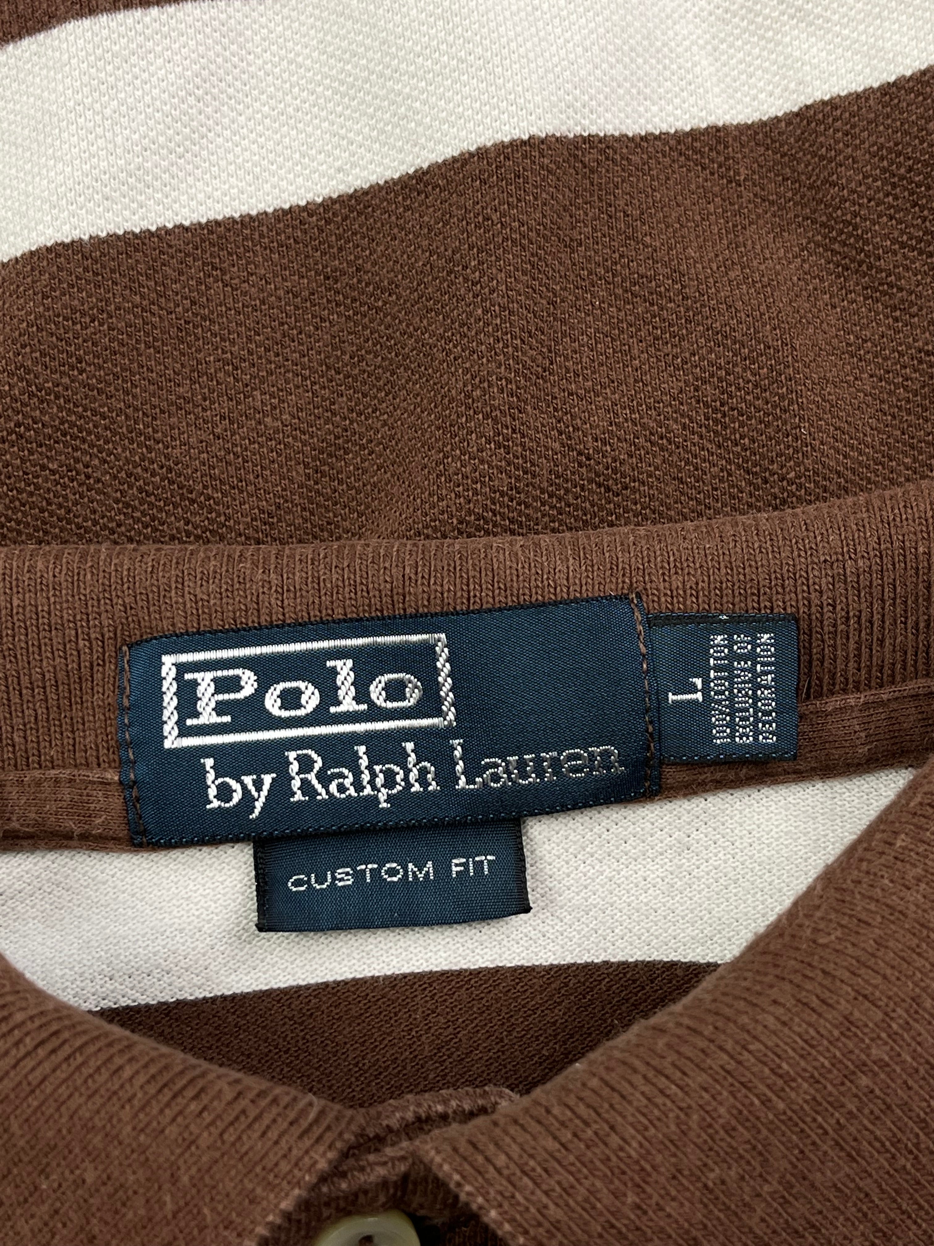Ralph Lauren Poloshirt Gestreift Braun L