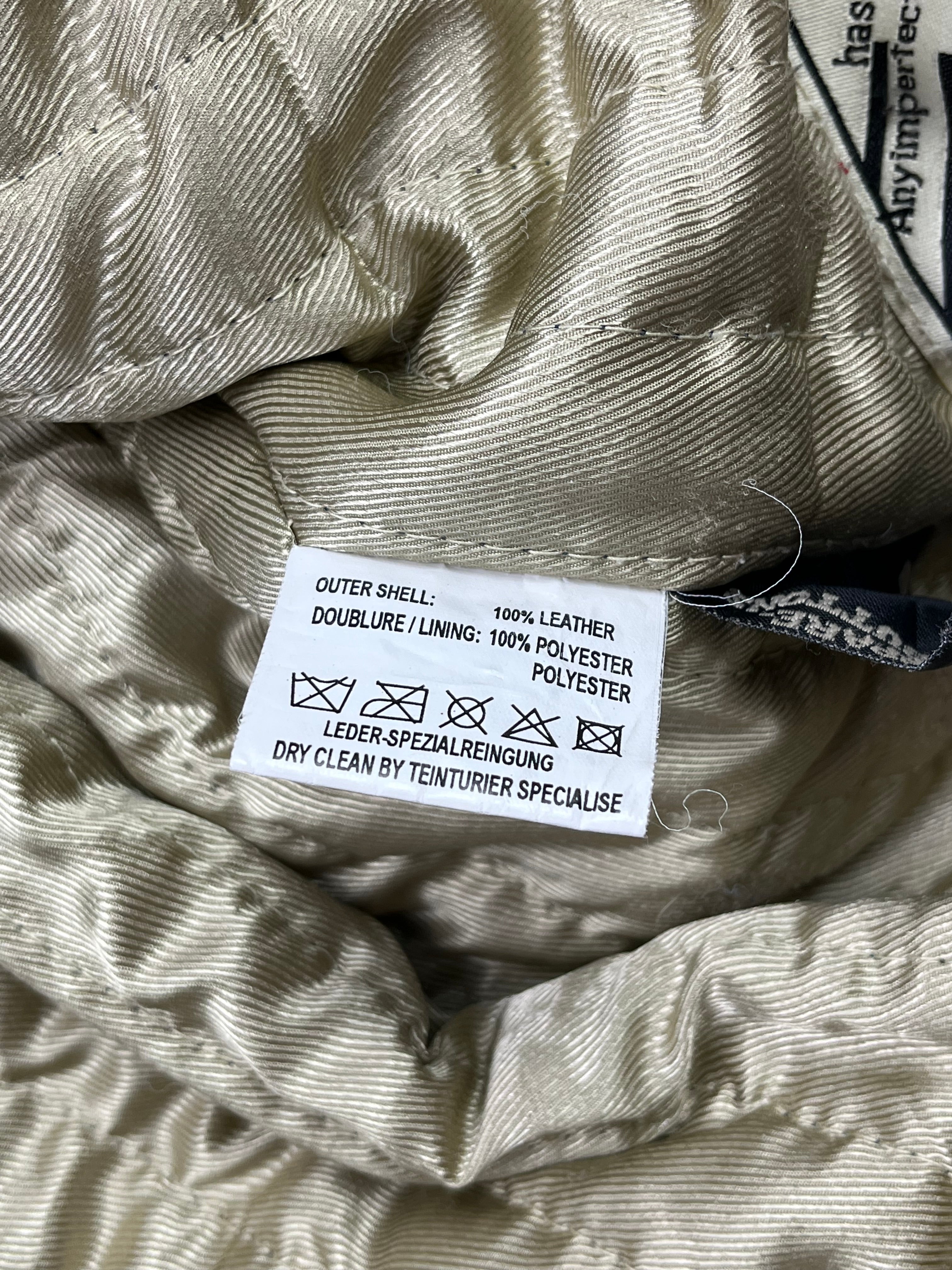 Daven Vintage Echtlederjacke College 90s Schwarz XL