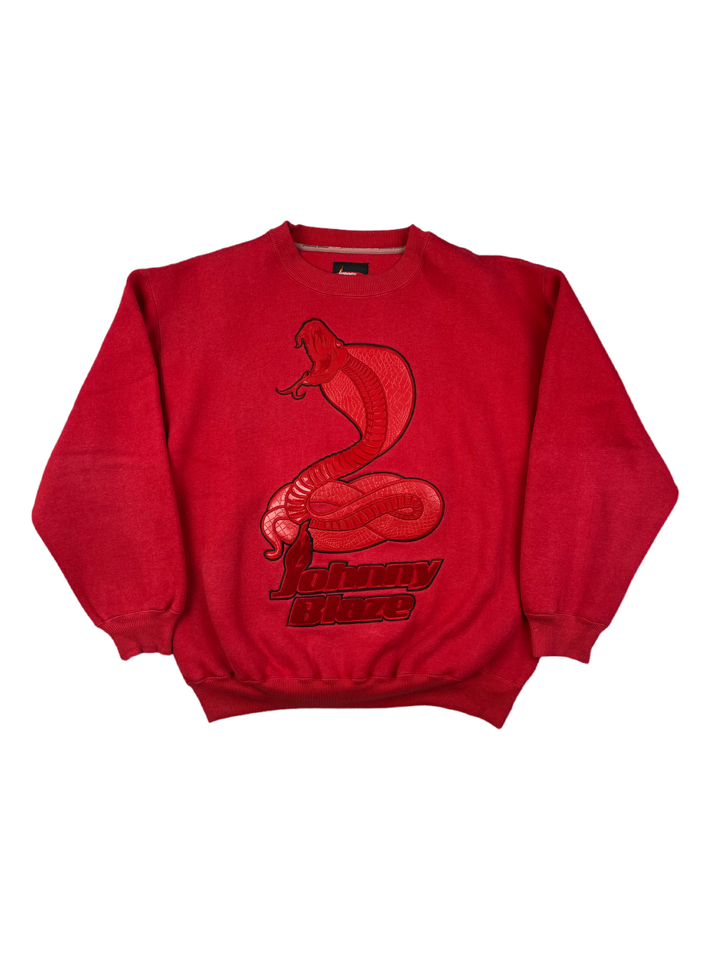 Johnny Blaze Vintage Sweater 90s Cobra Rot L