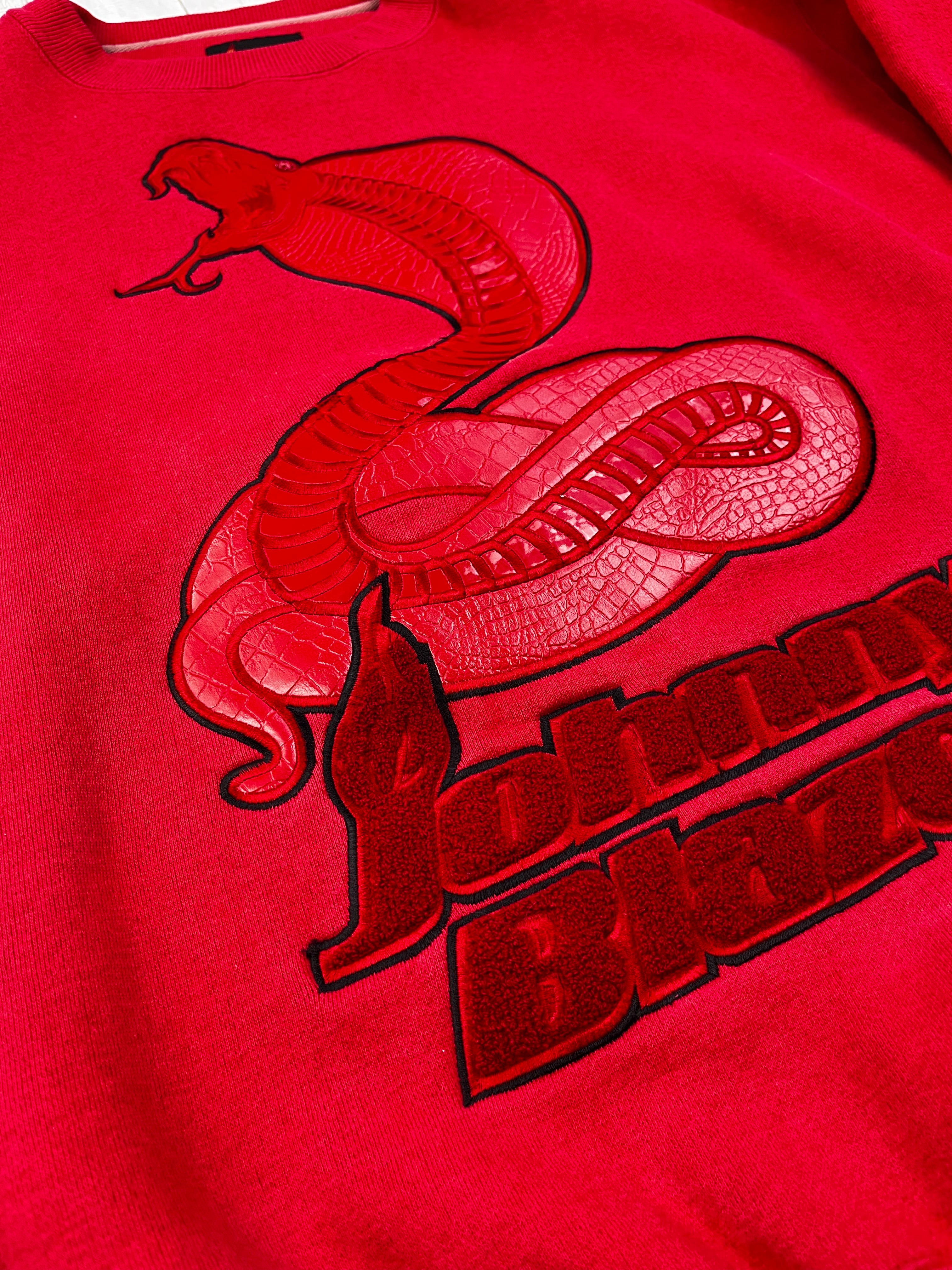 Johnny Blaze Vintage Sweater 90s Cobra Rot L