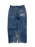 Southpole Vintage Baggy Jeans Bestickt Blau XL