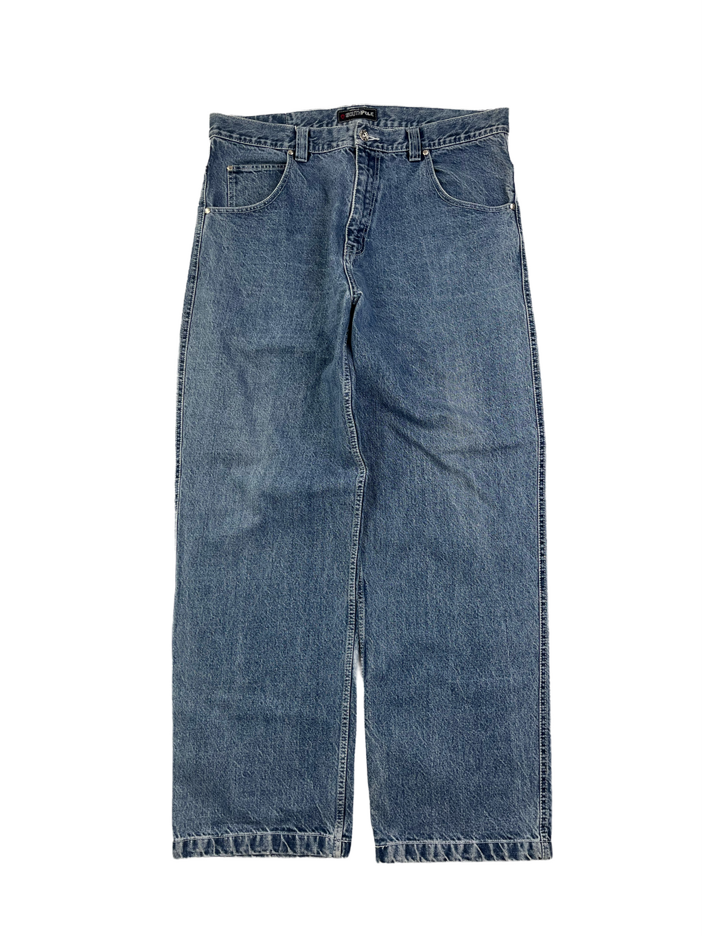Southpole Vintage Baggy Jeans Bestickt 90s Blau L