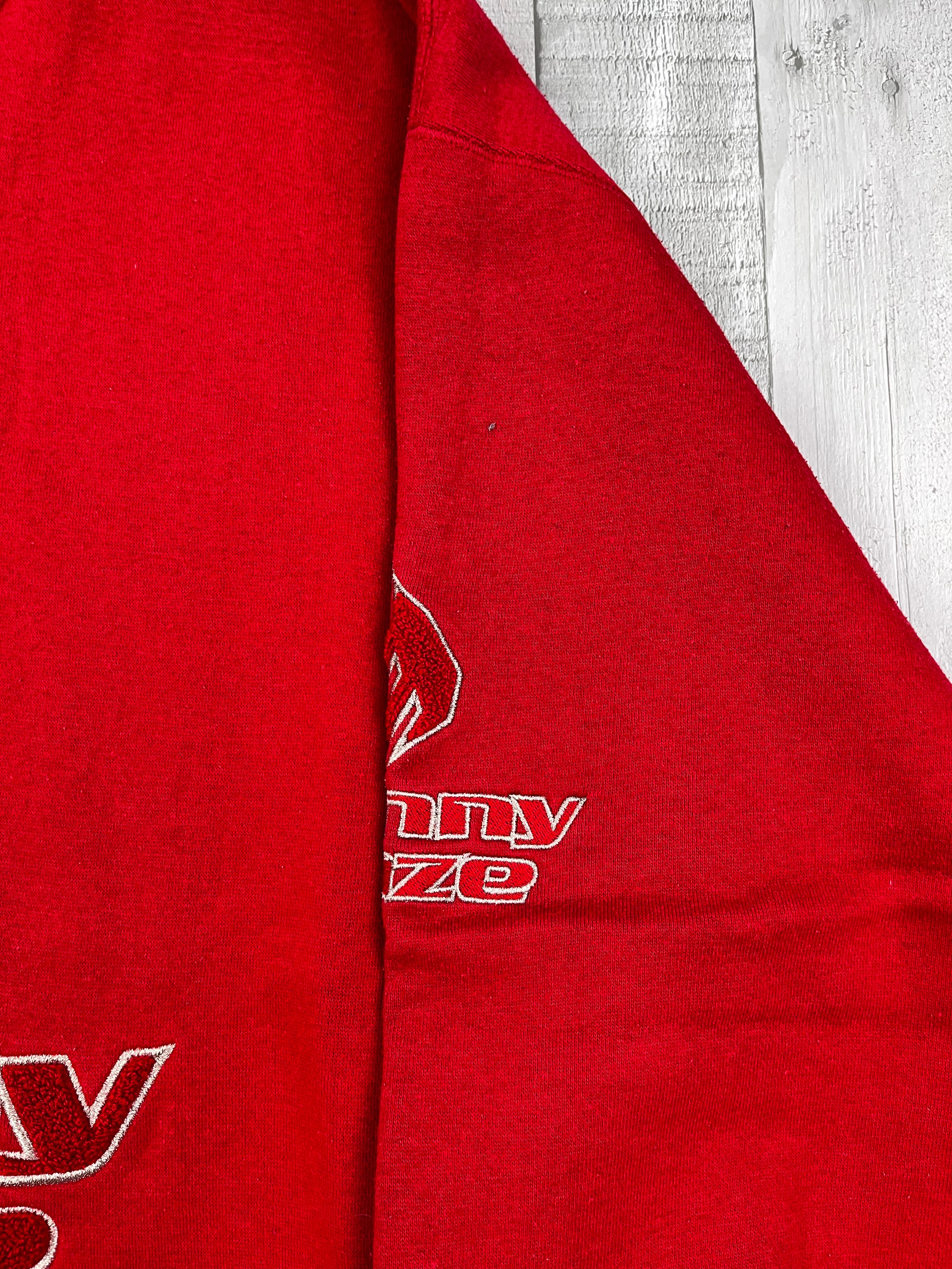 Johnny Blaze Vintage Sweater Bestickt 90s Rot XL