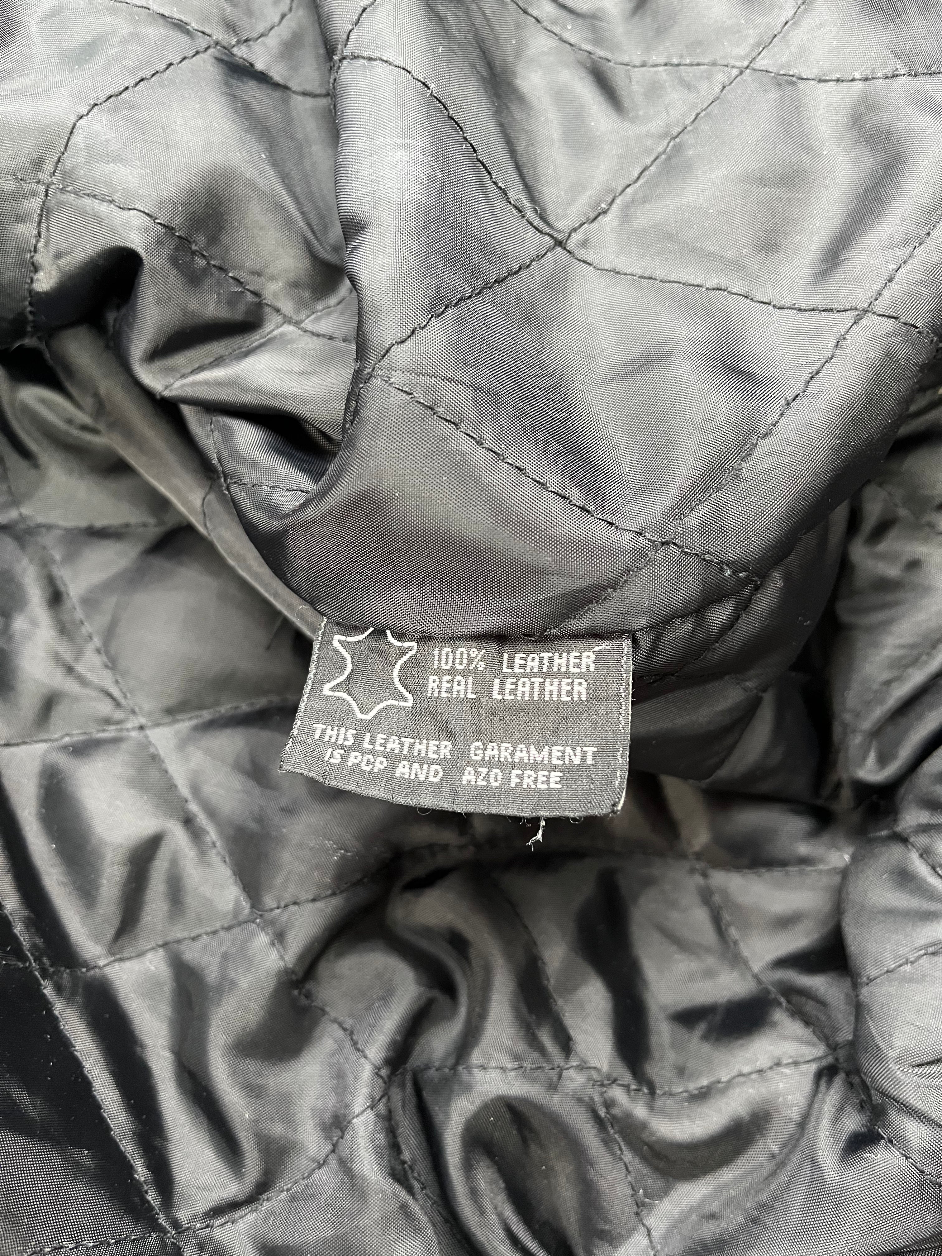 Daven Vintage Echtlederjacke 90s Schwarz XL