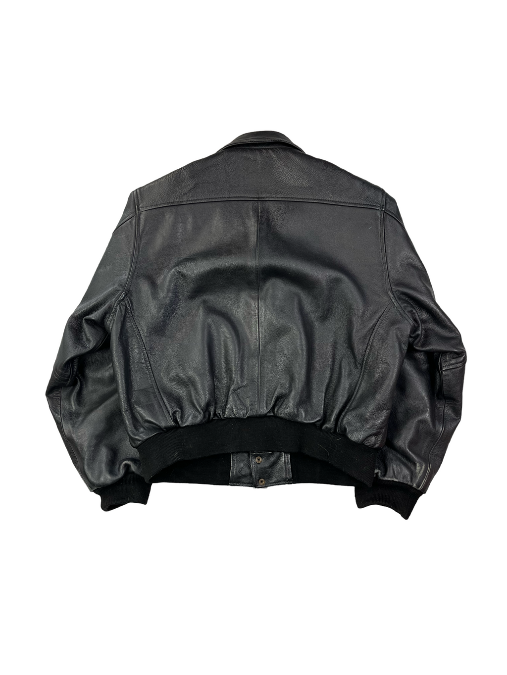 Daven Vintage Echtlederjacke 90s Schwarz XL