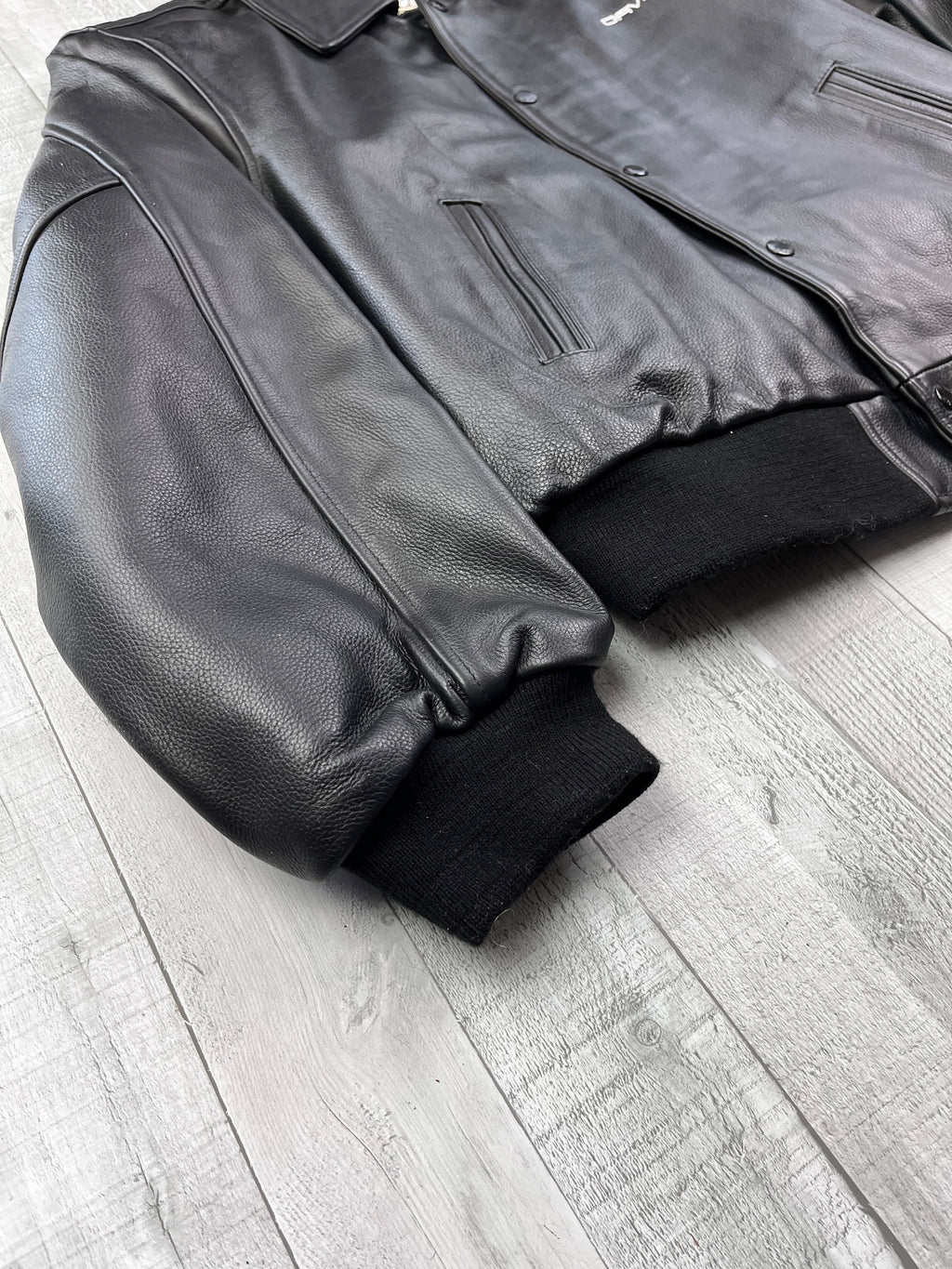 Daven Vintage Echtlederjacke 90s Schwarz XL