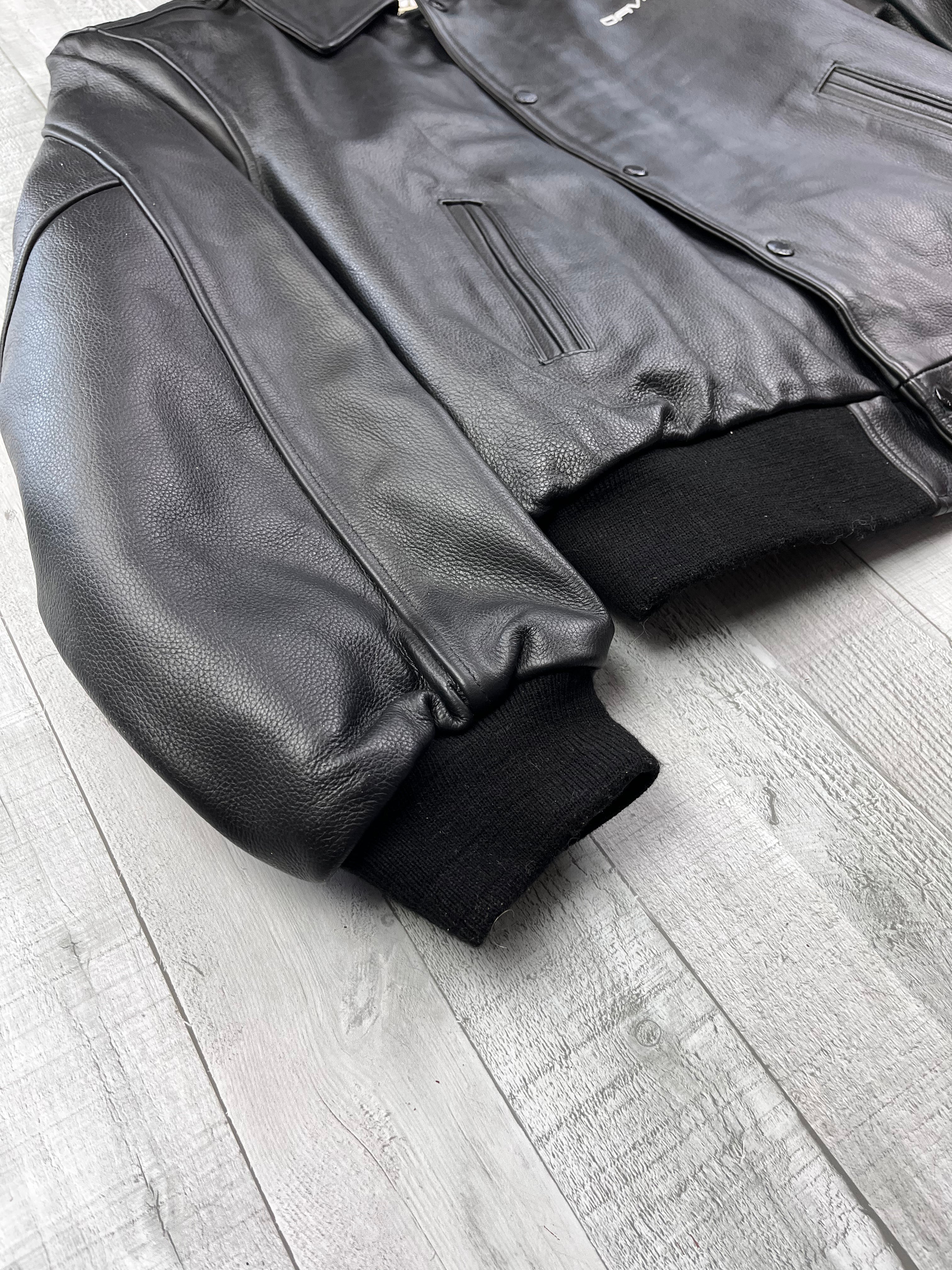 Daven Vintage Echtlederjacke 90s Schwarz XL