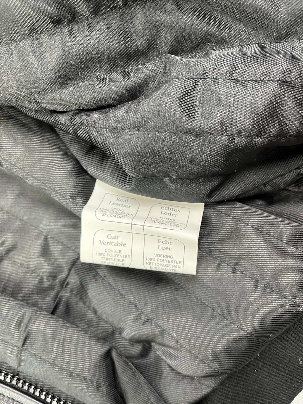 Daven Vintage Echtlederjacke 90s Schwarz XL