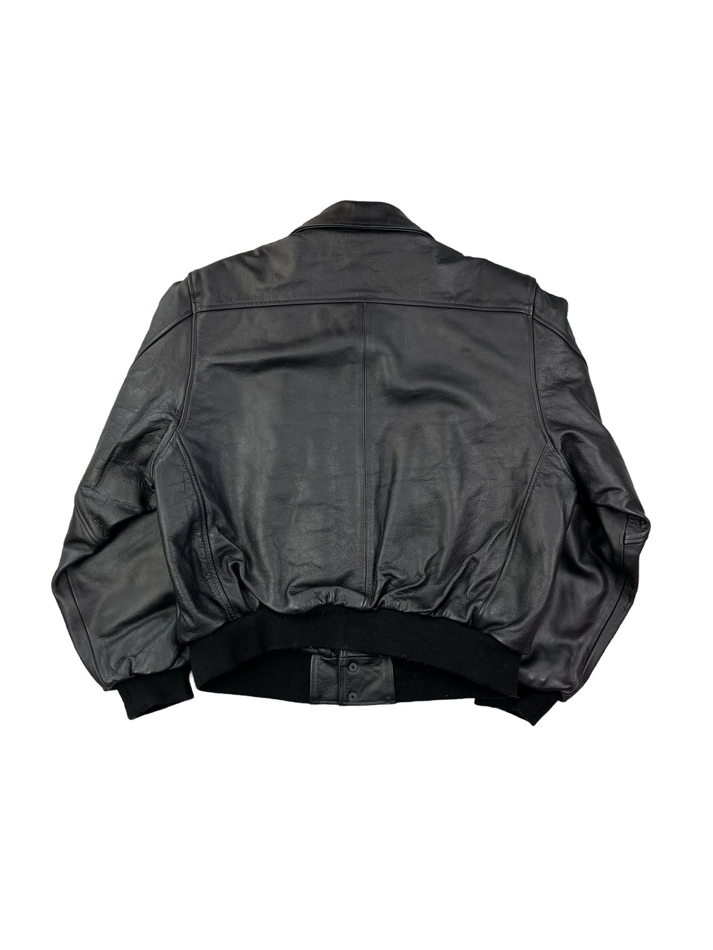 Daven Vintage Echtlederjacke 90s Schwarz XL