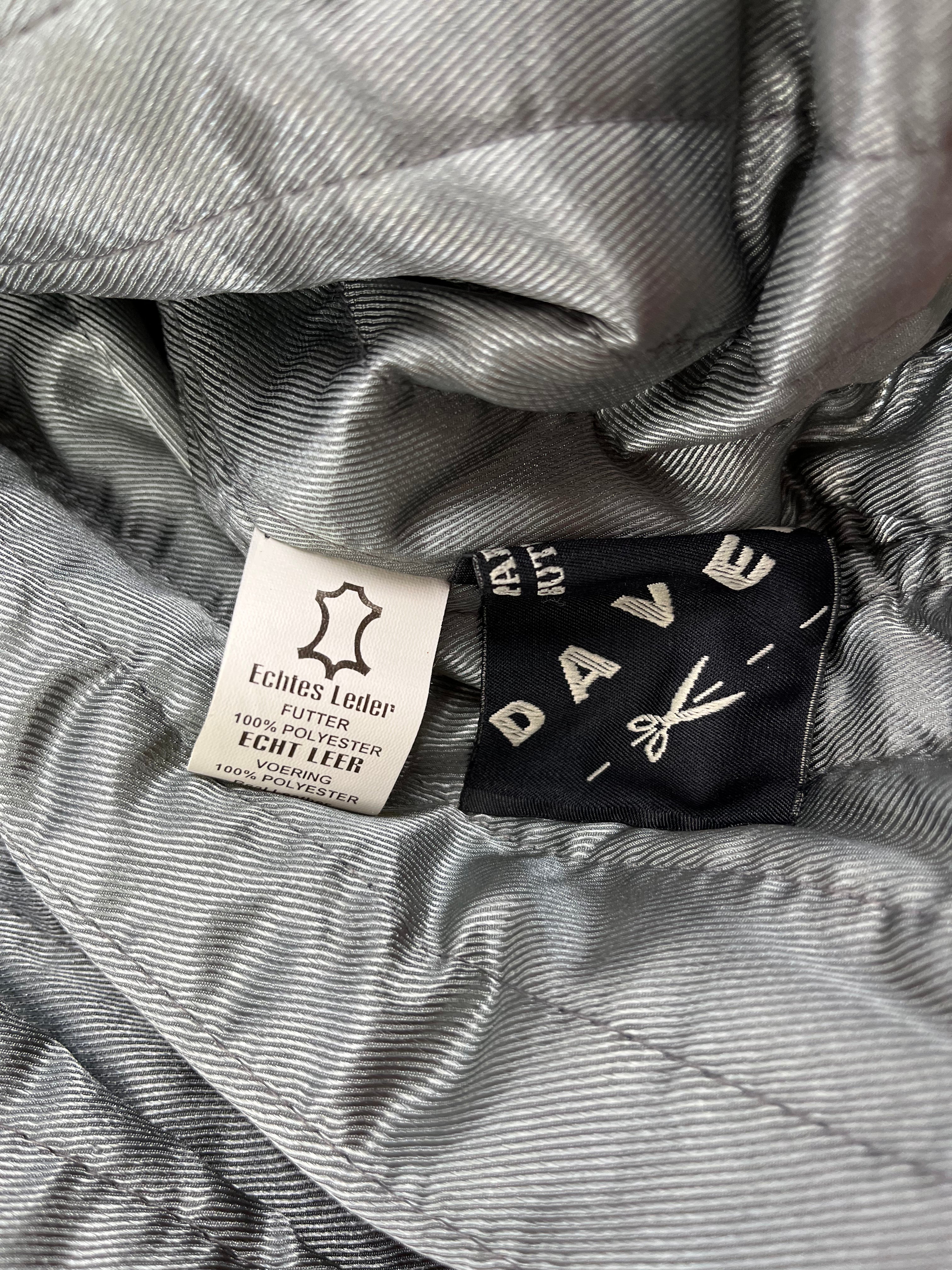 Daven Vintage Echtlederjacke Tigers Attack 90s Rot L