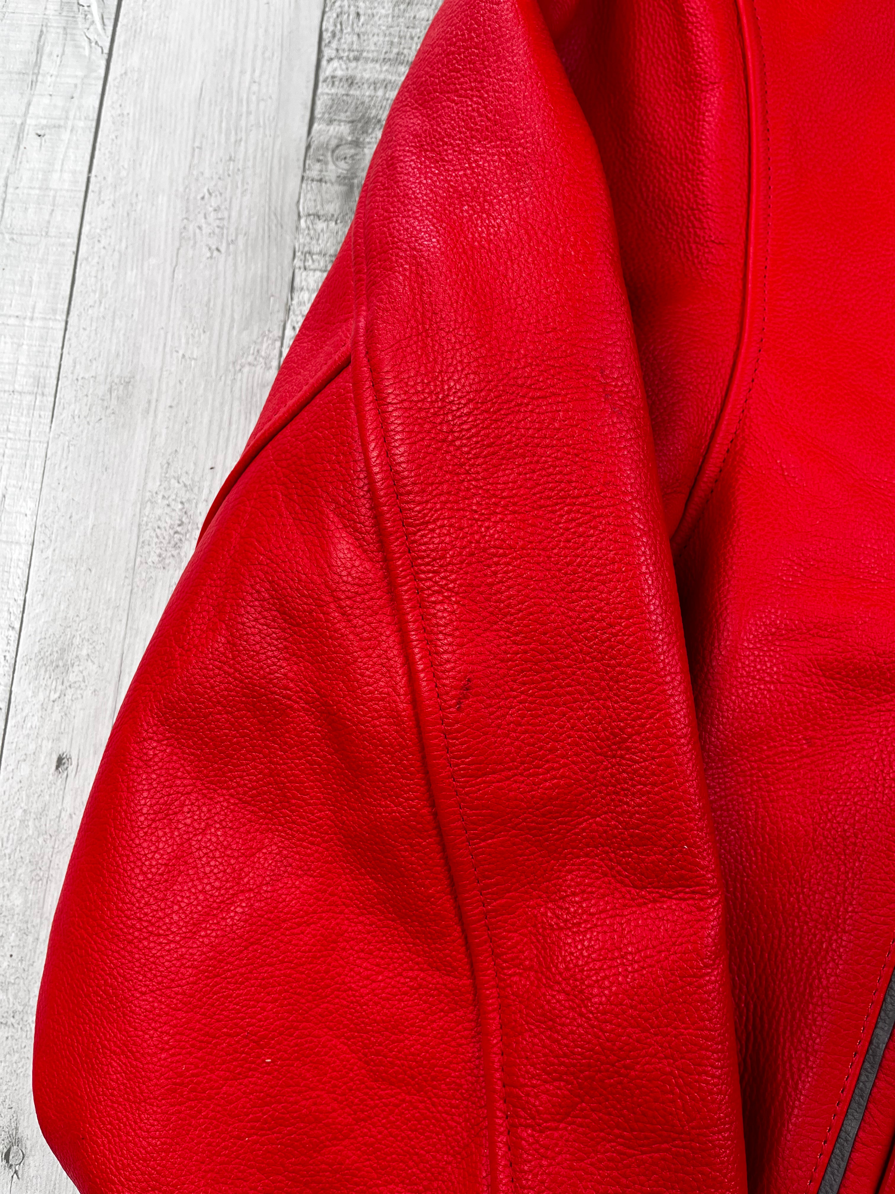 Daven Vintage Echtlederjacke Tigers Attack 90s Rot L