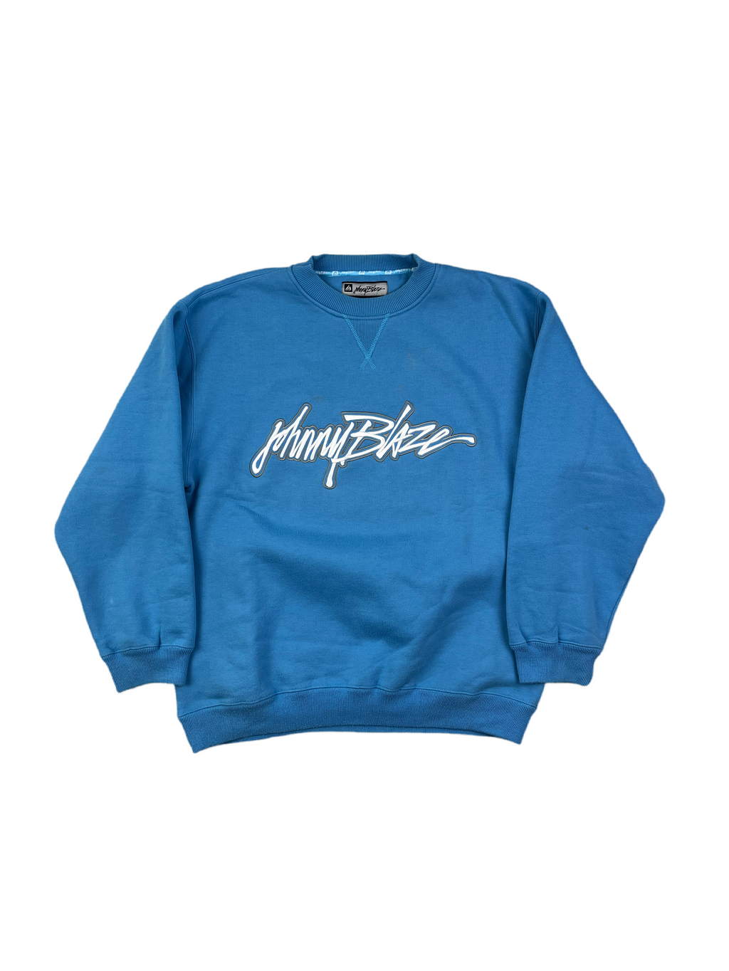 Johnny Blaze Vintage Sweater Rare 90s Blau L