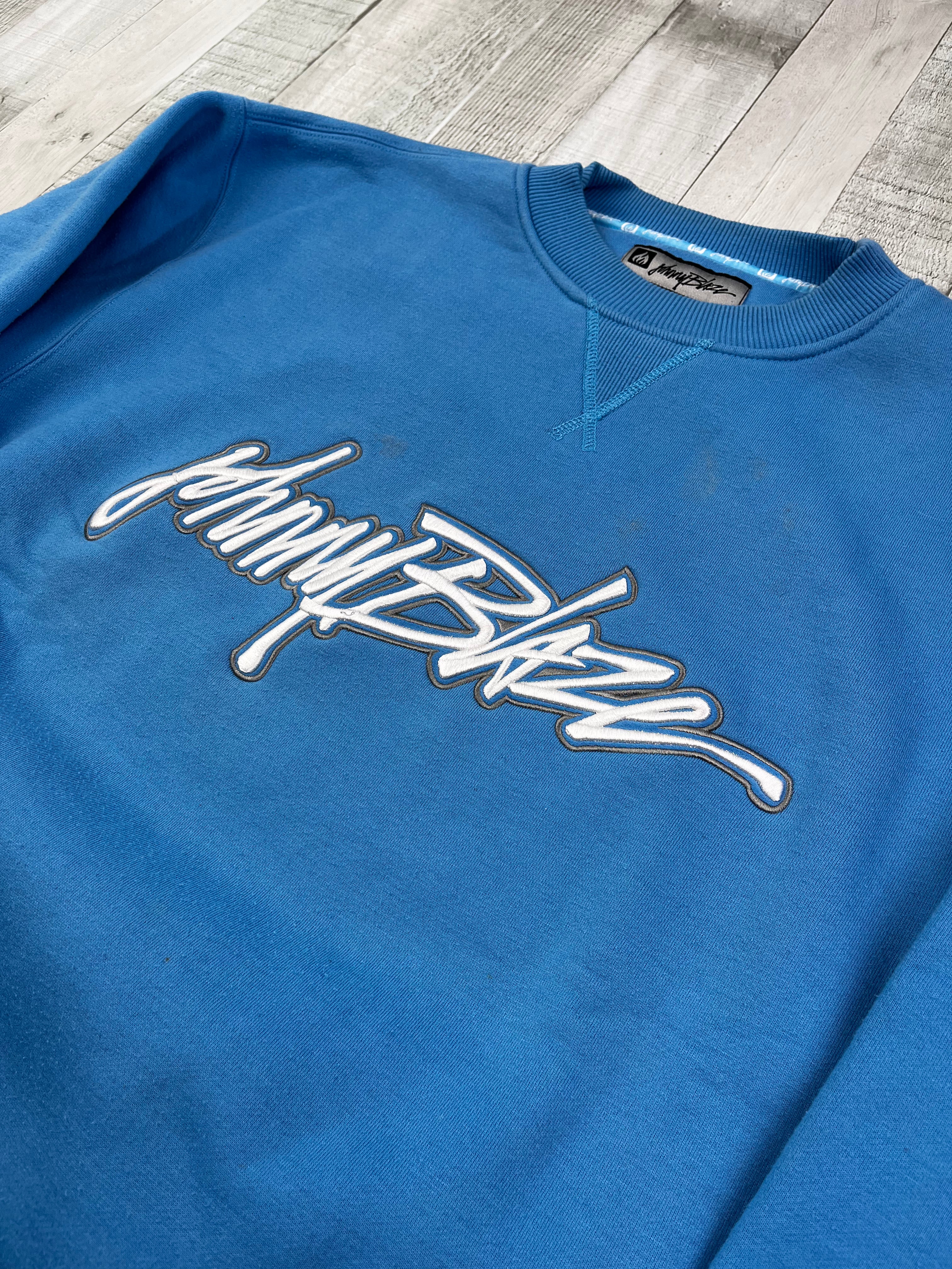 Johnny Blaze Vintage Sweater Rare 90s Blau L