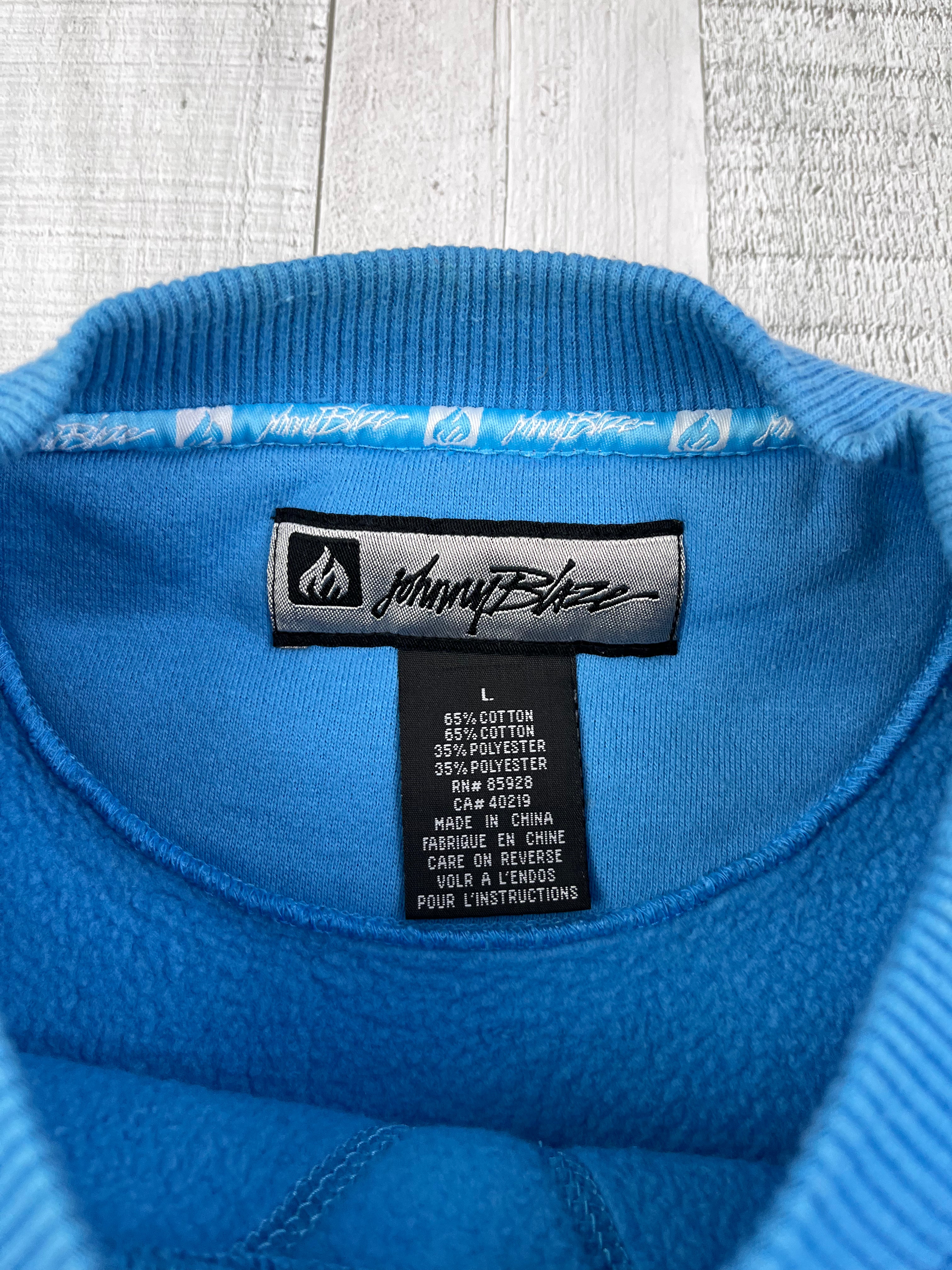 Johnny Blaze Vintage Sweater Rare 90s Blau L