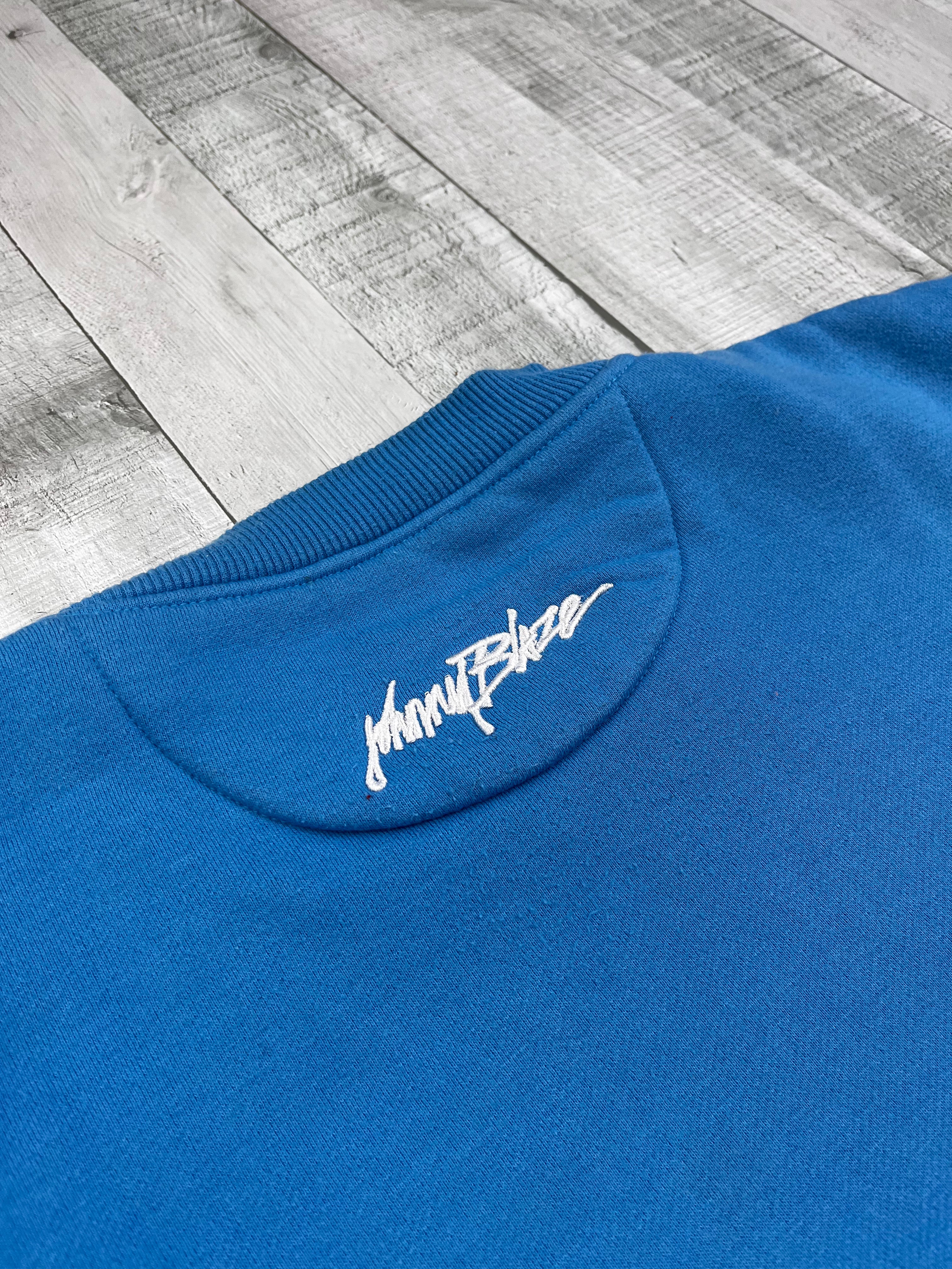 Johnny Blaze Vintage Sweater Rare 90s Blau L