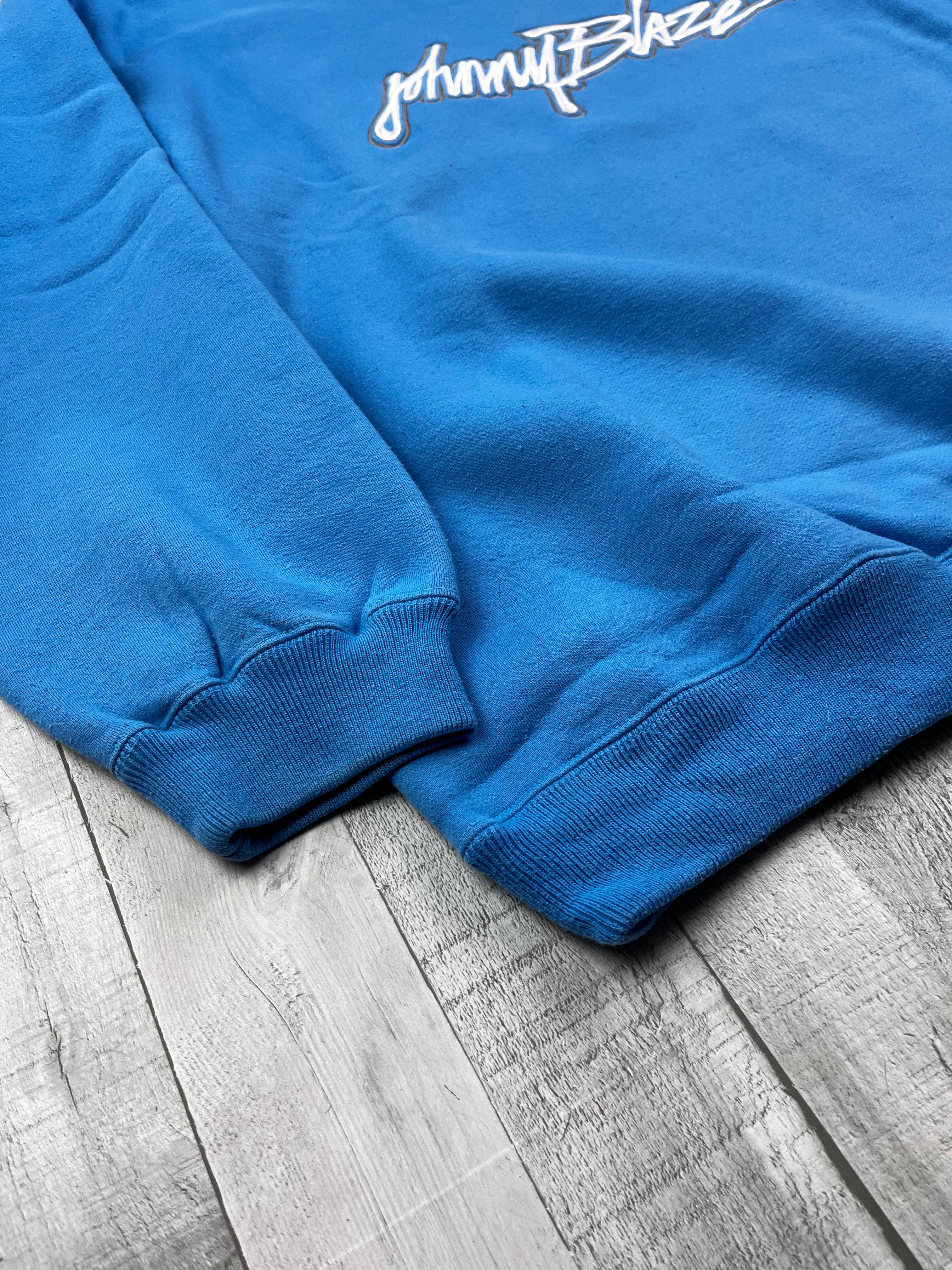 Johnny Blaze Sweater 90s Rare Blau XXL